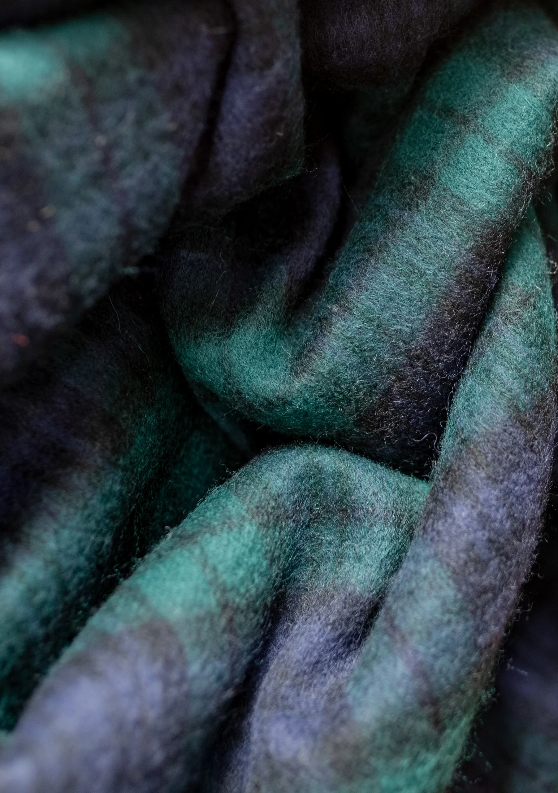 Cashmere Blanket in Black Watch Tartan - Image 4
