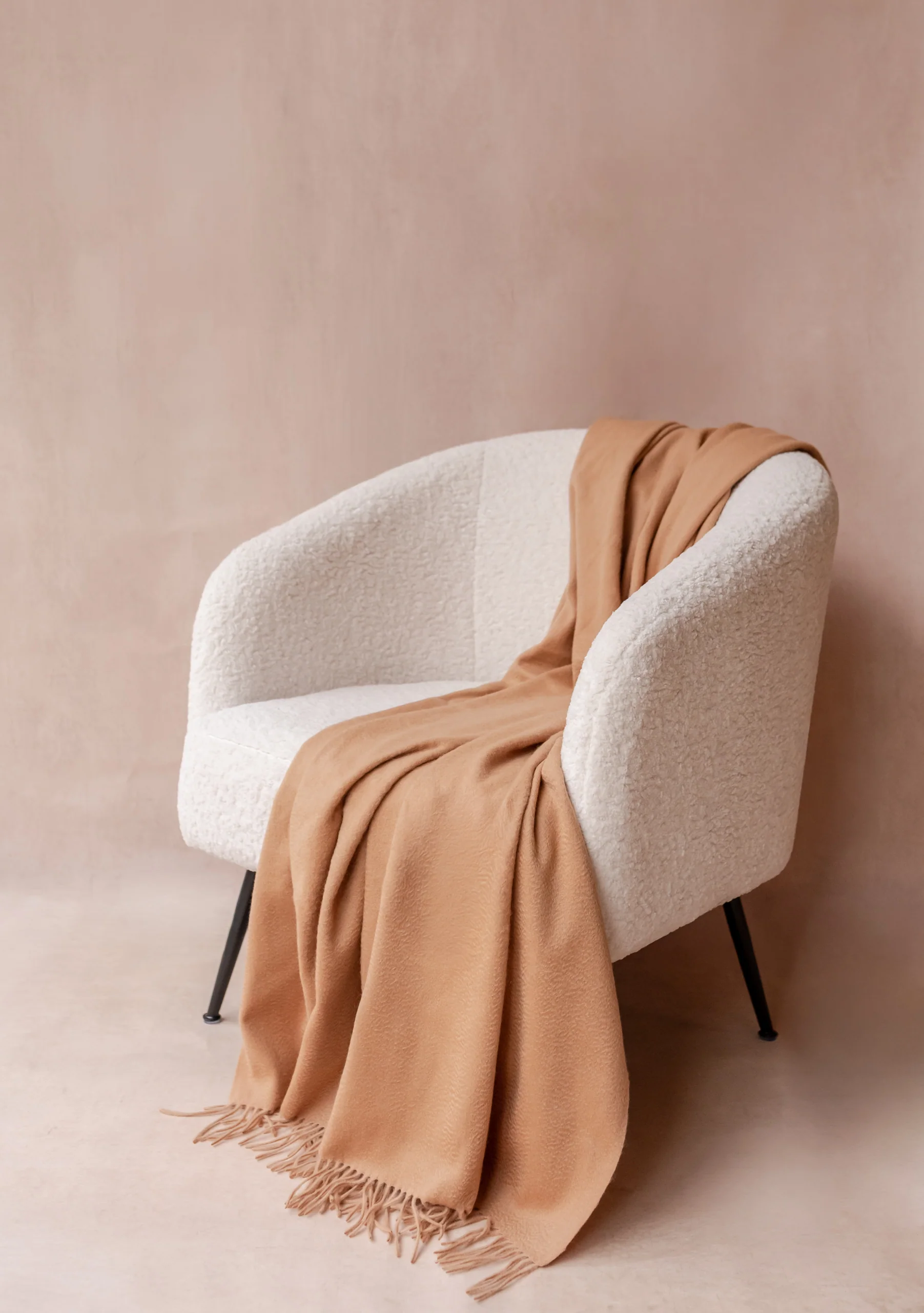 Cashmere Blanket in Camel