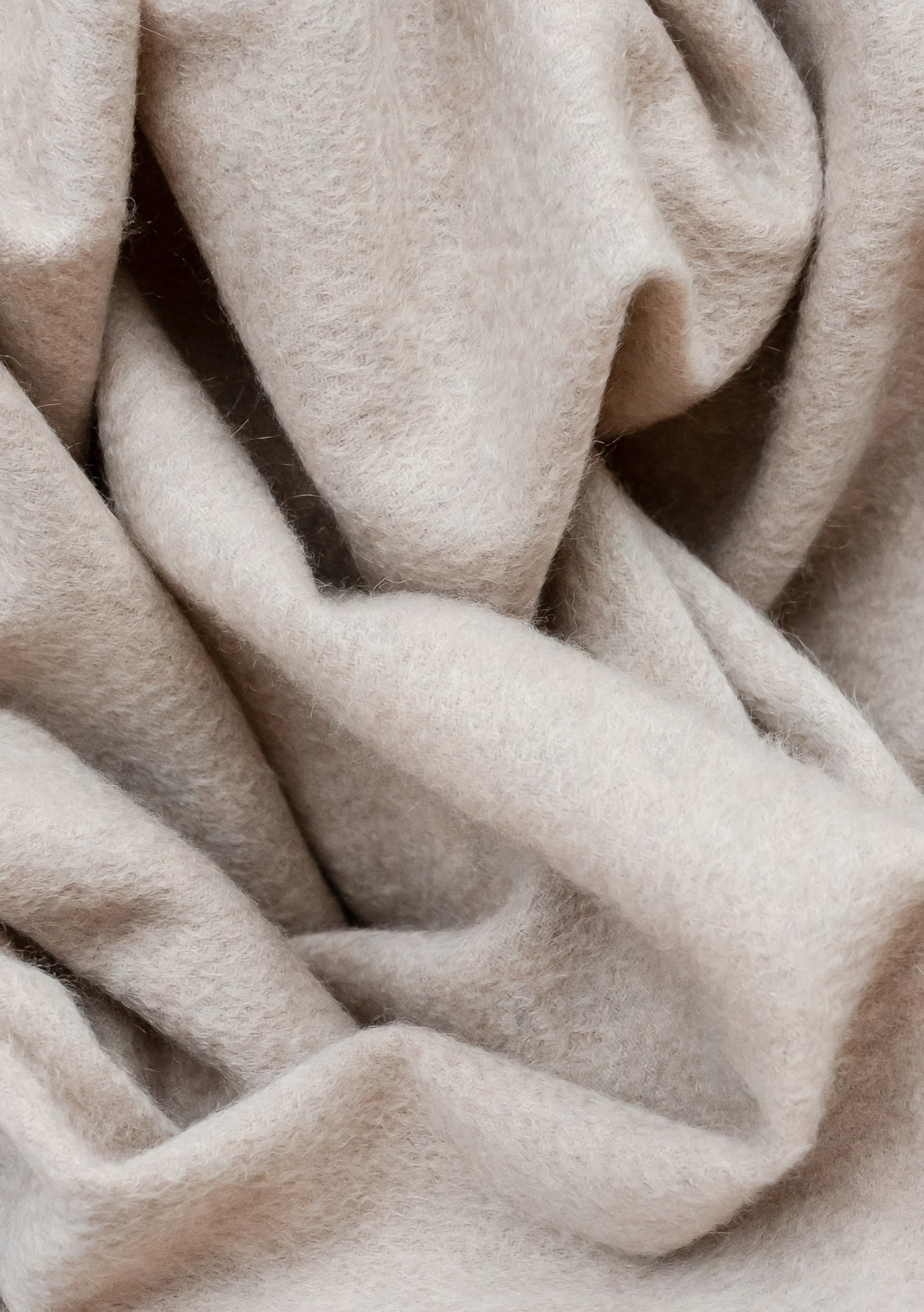 Cashmere Blanket in Oatmeal Melange - Image 3