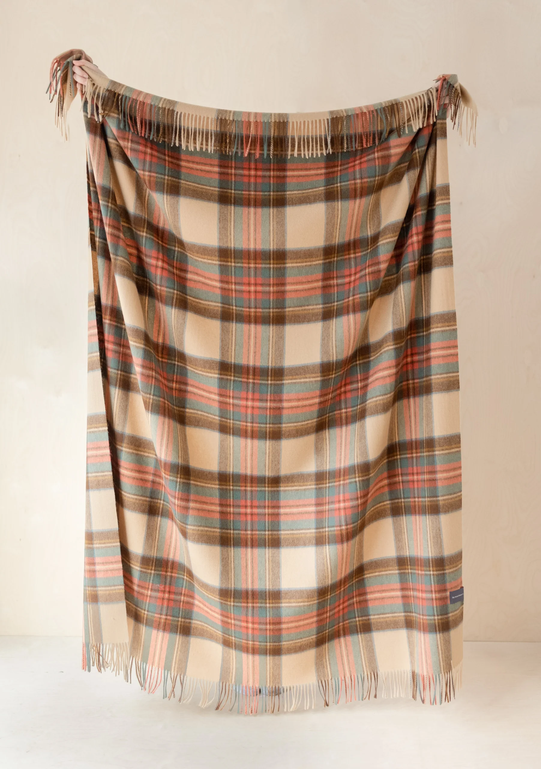 Cashmere Blanket in Stewart Dress Antique Tartan - Image 3