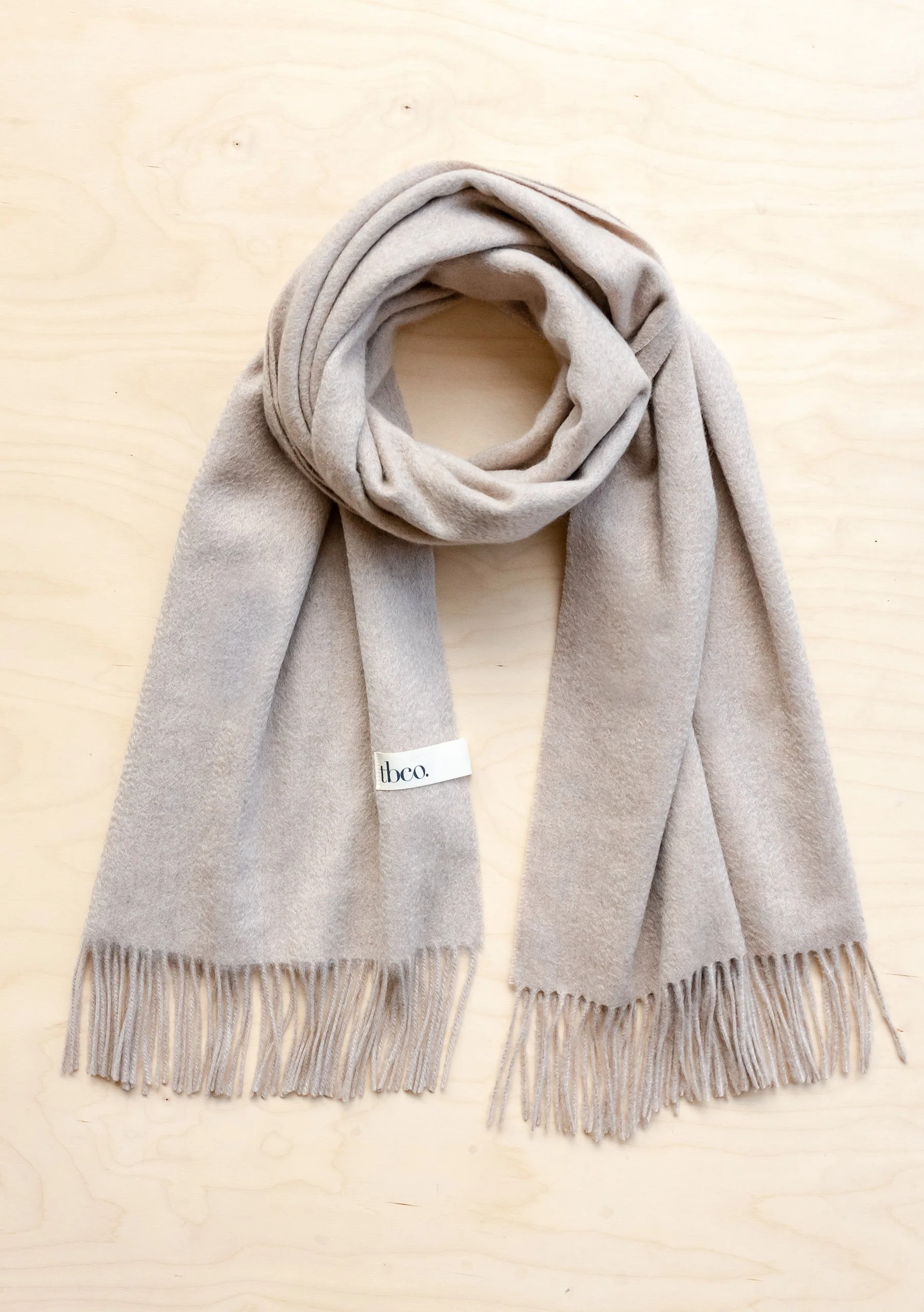 Cashmere Blanket Scarf in Oatmeal Melange - Image 3