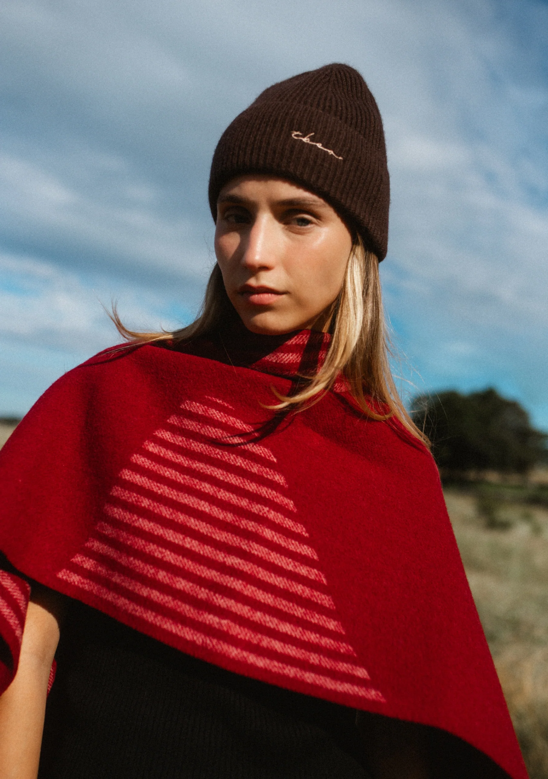 Cashmere & Merino Beanie in Chocolate