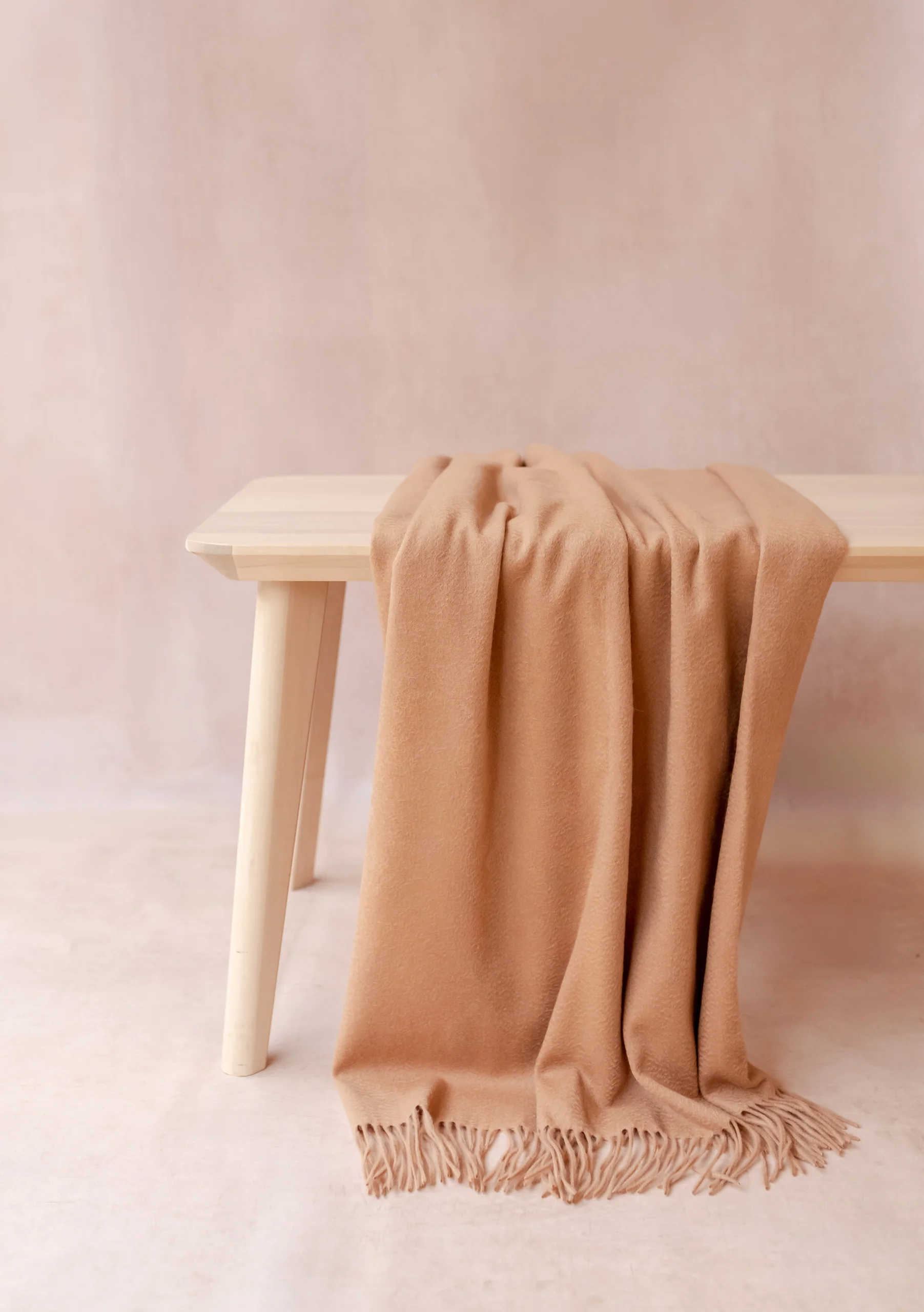 Cashmere Small Blanket in Camel