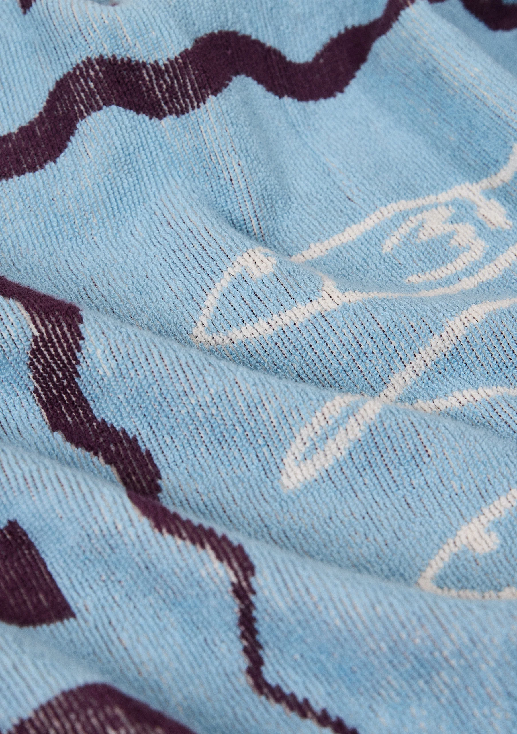 Cotton Beach Towel in Blue Coast - Image 5