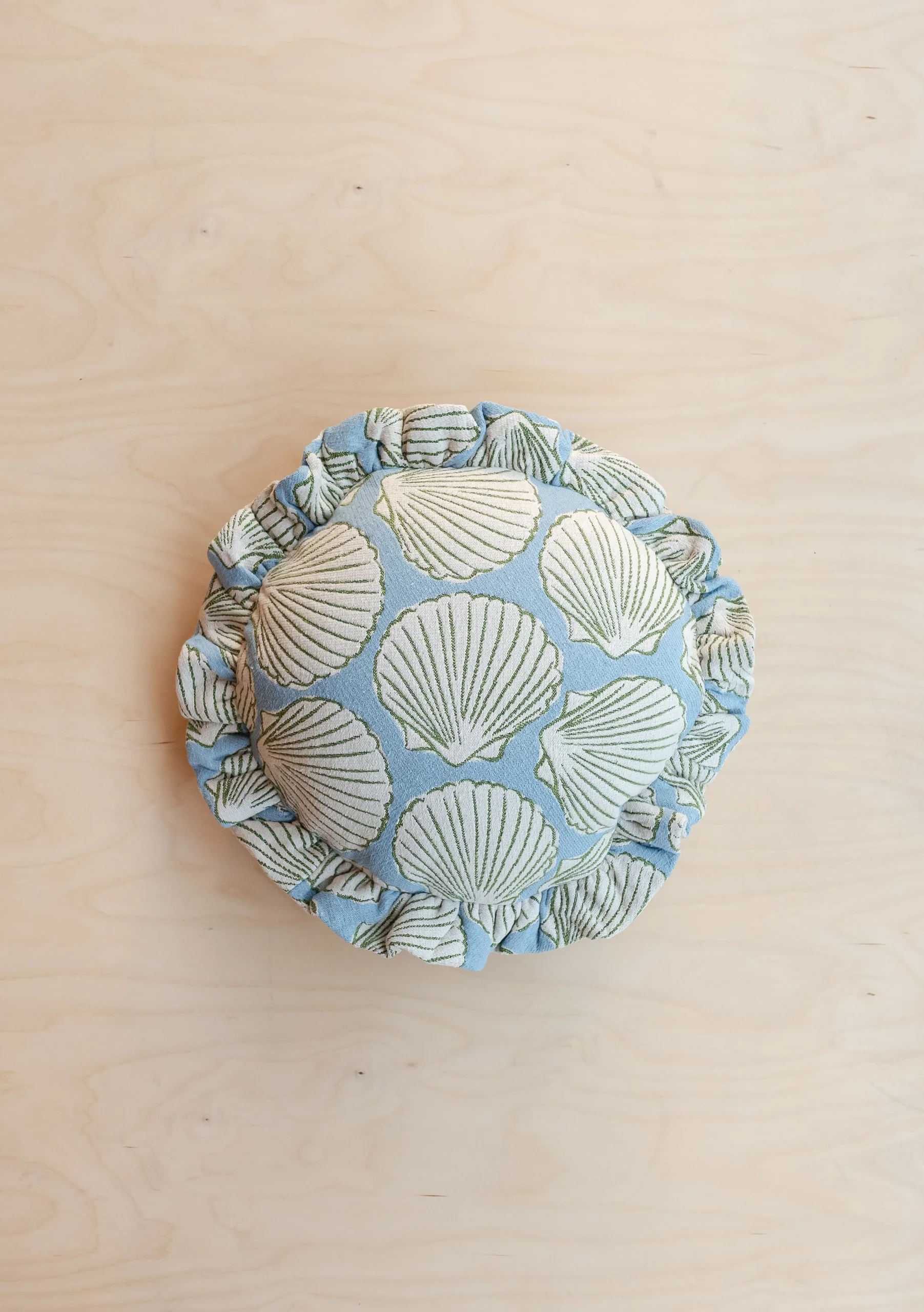 Cotton Cushion Cover in Blue Shell