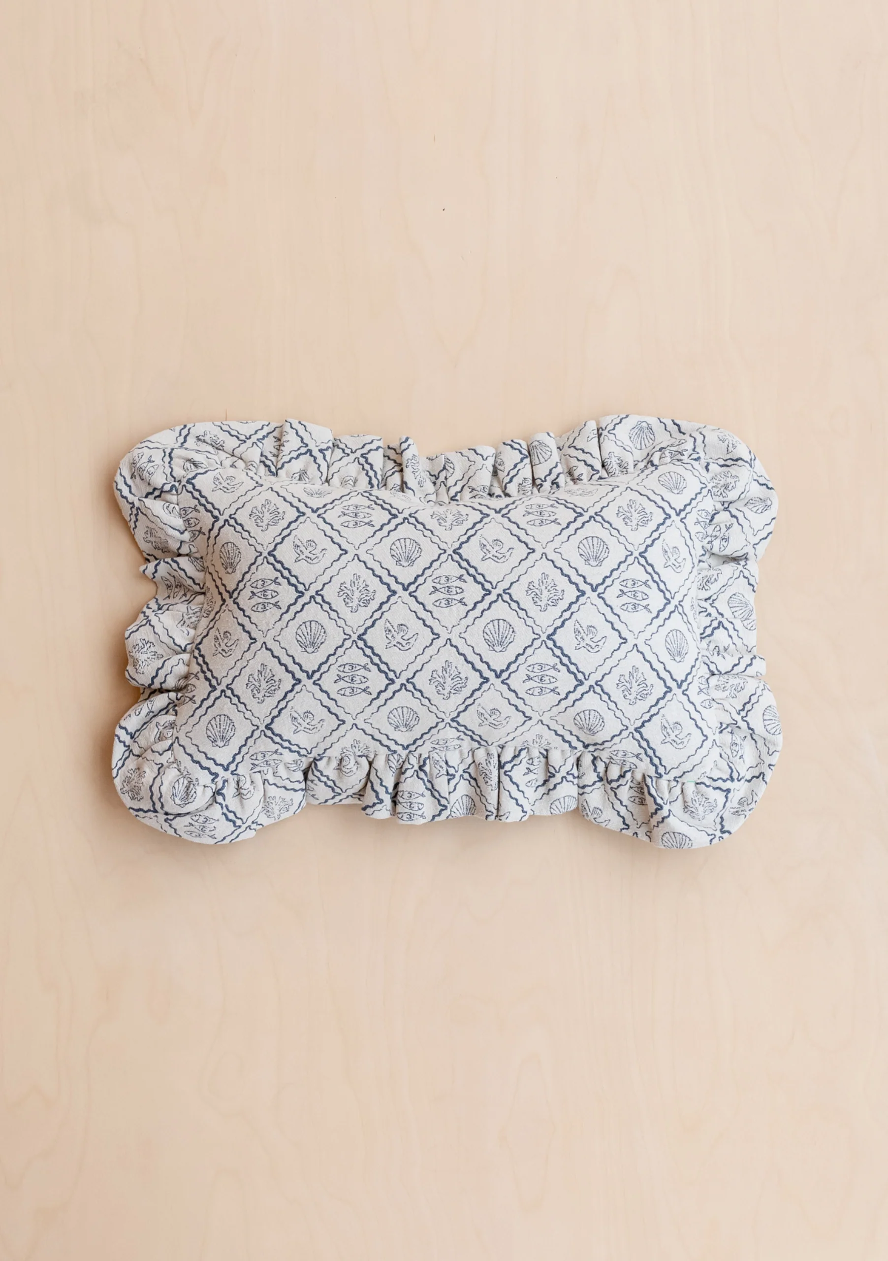 Cotton Cushion Cover in Blue Trinket
