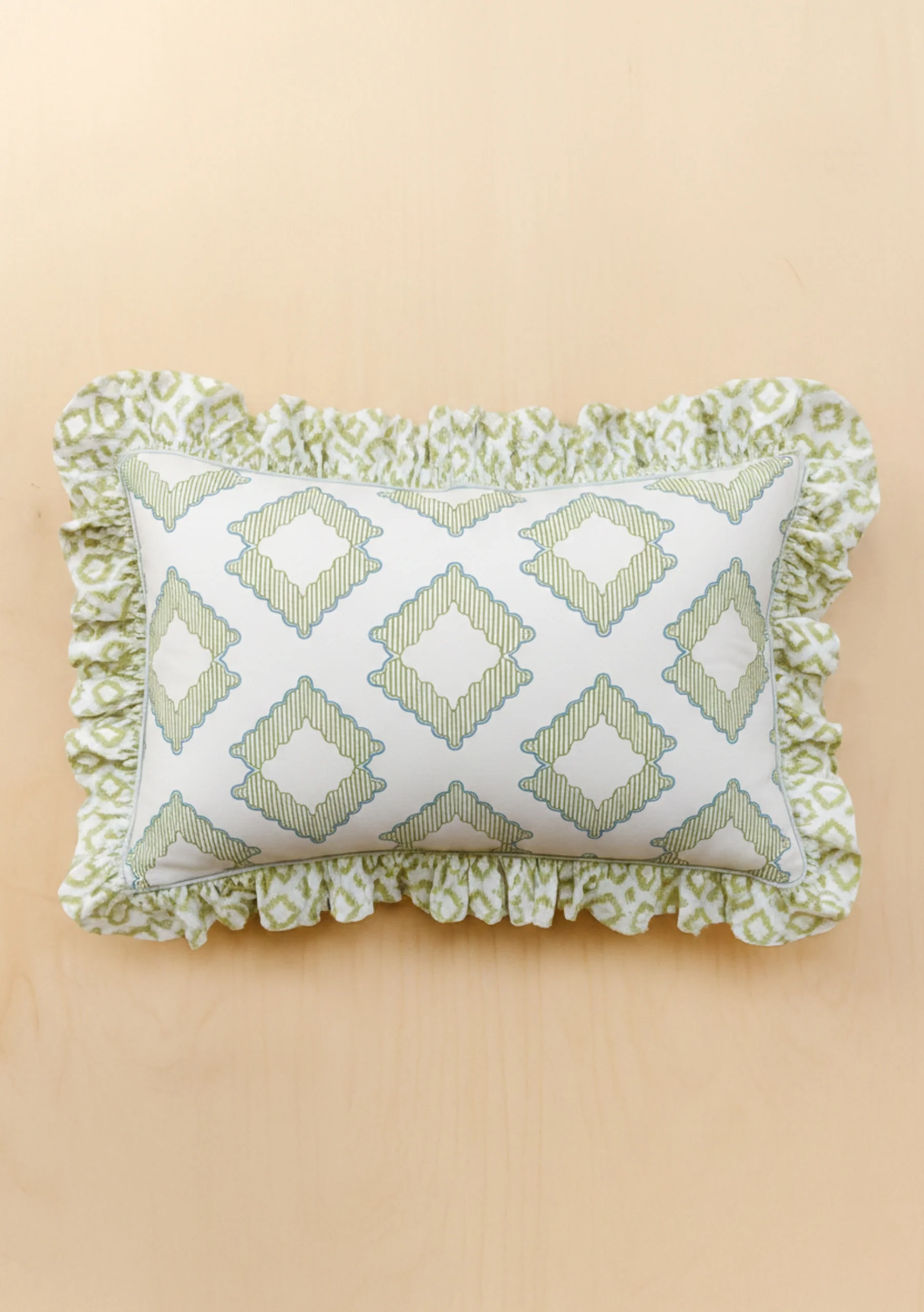 100% Cotton Bedding in Green Diamond - Image 4