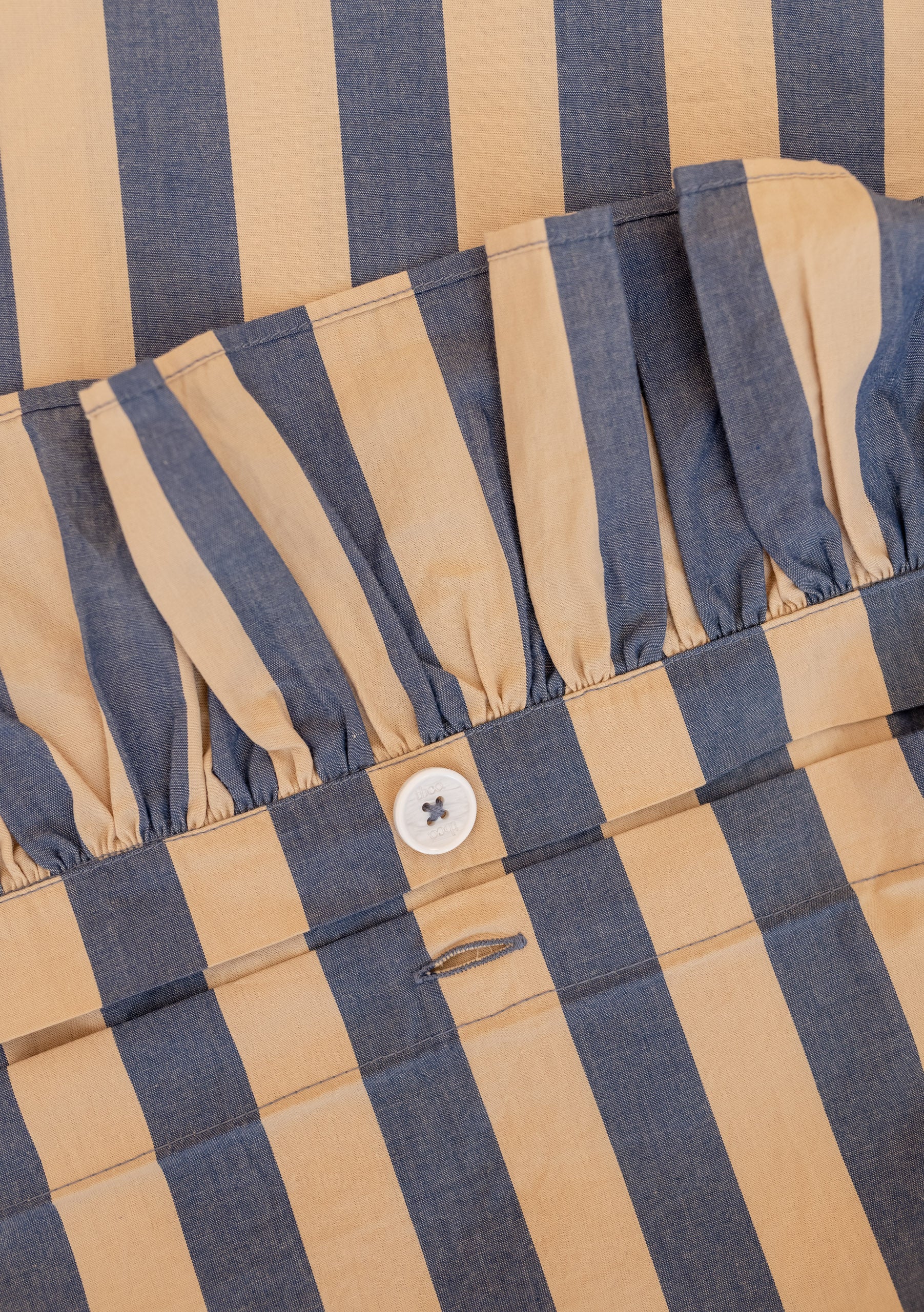 100% Cotton Bedding in Navy Stripe - Image 5