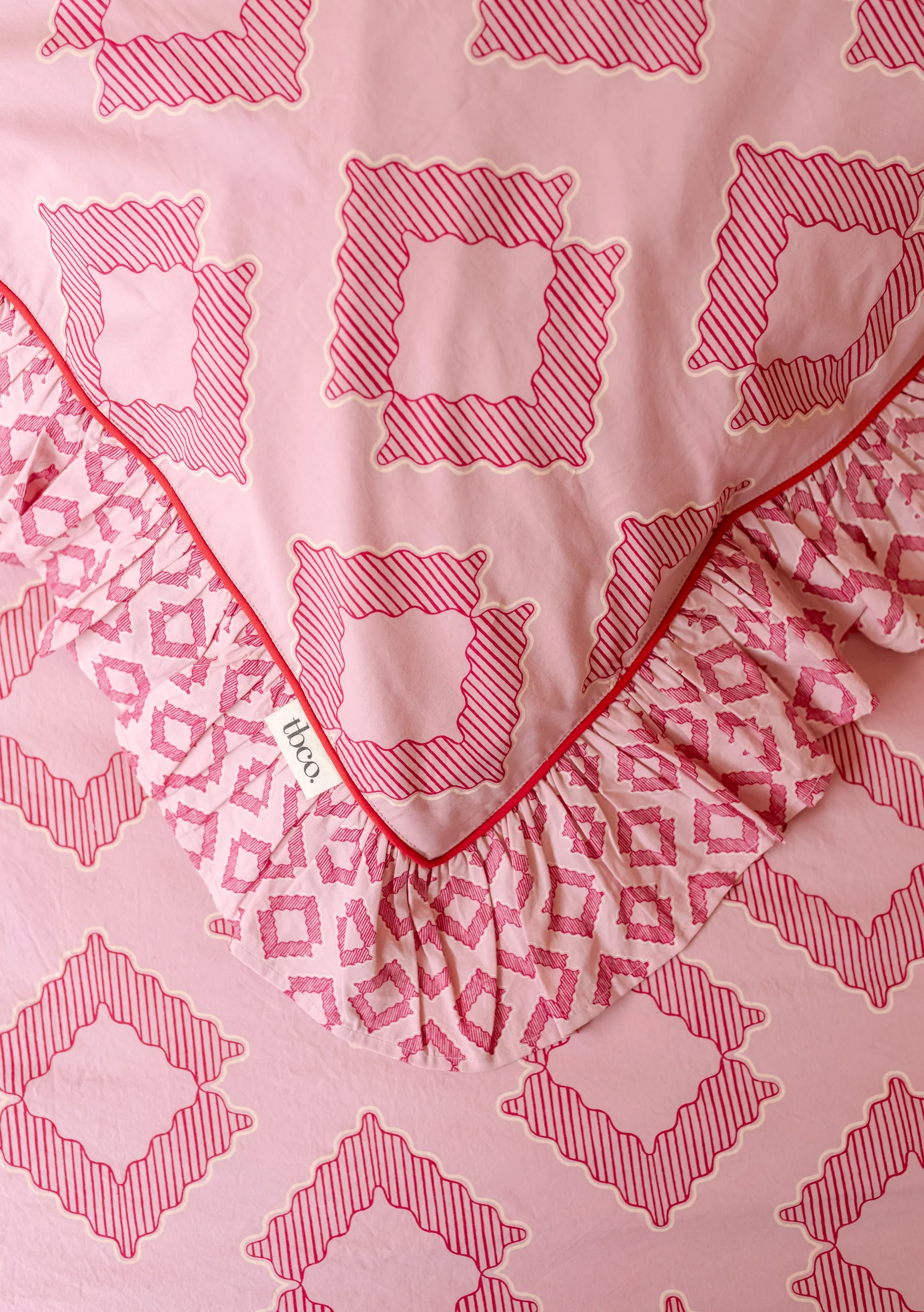100% Cotton Bedding in Pink Diamond - Image 7