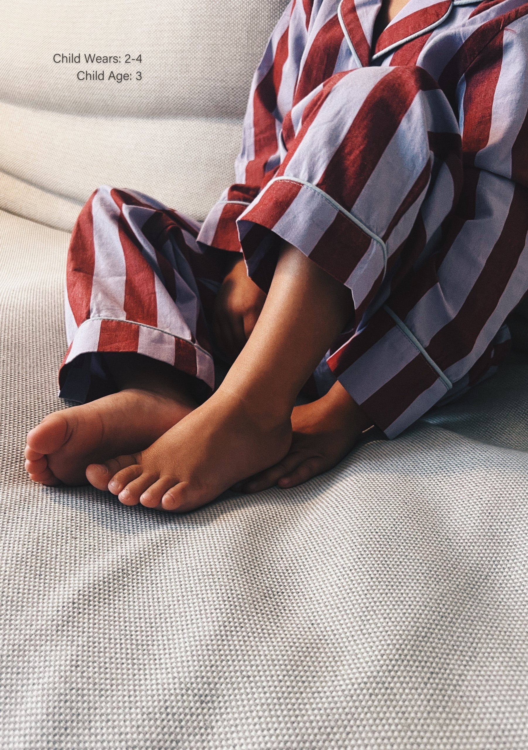 Cotton Kids Pyjamas in Lilac Stripe - Image 3