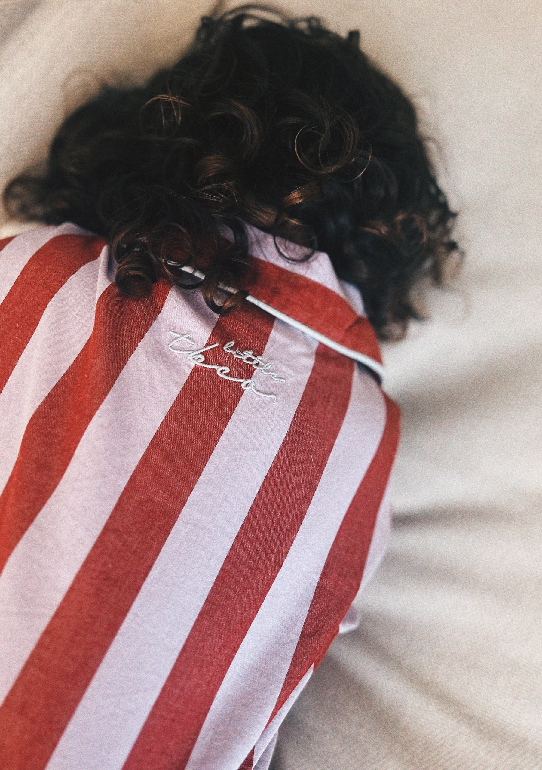 Cotton Kids Pyjamas in Lilac Stripe - Image 4