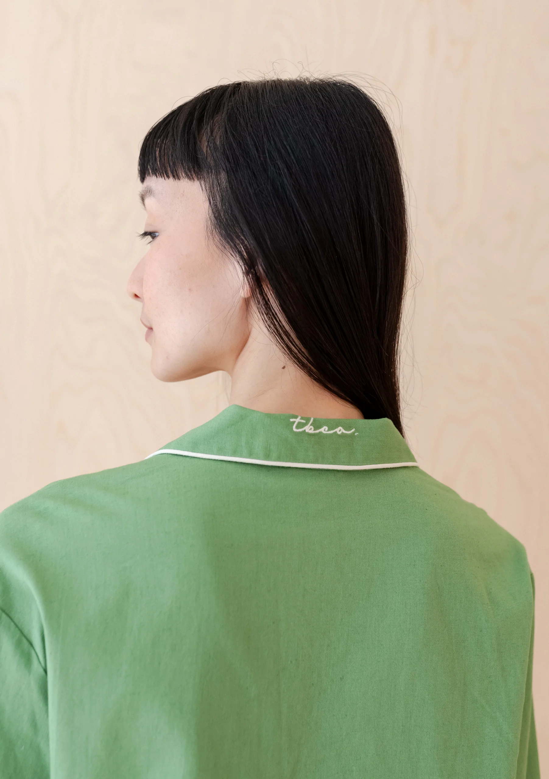 Cotton & Linen Pyjamas in Green - Image 6
