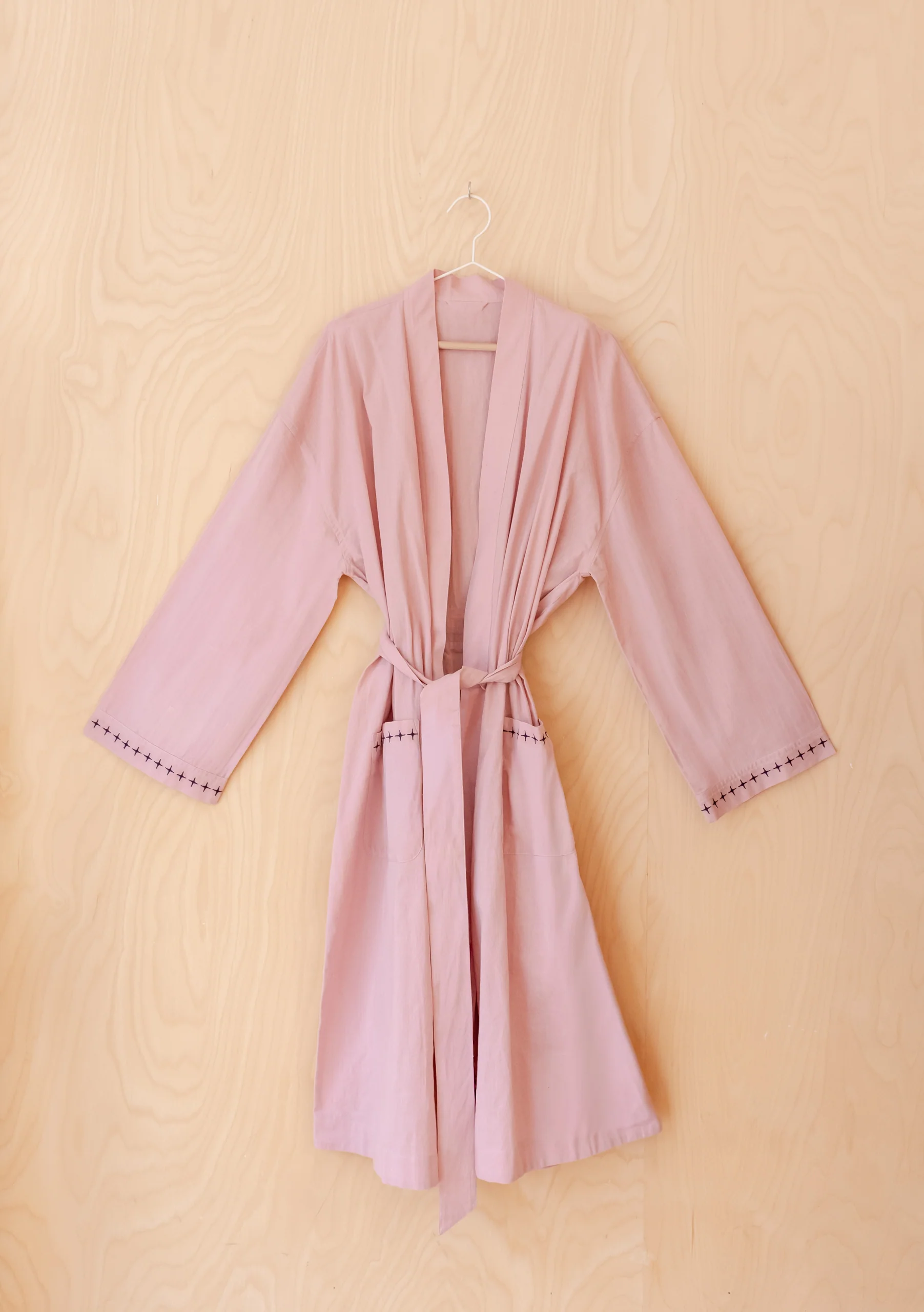 Cotton & Linen Robe in Pink - Image 6