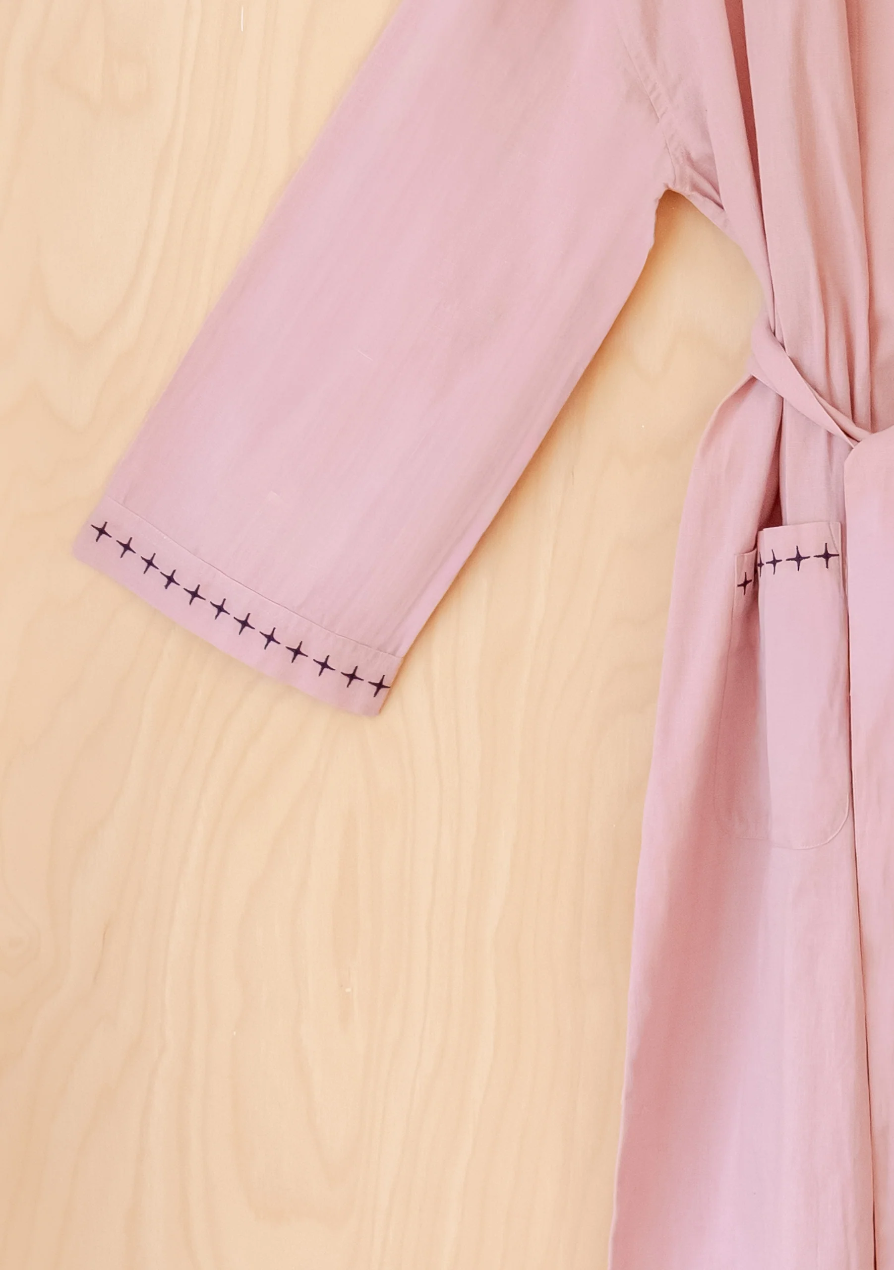 Cotton & Linen Robe in Pink - Image 7