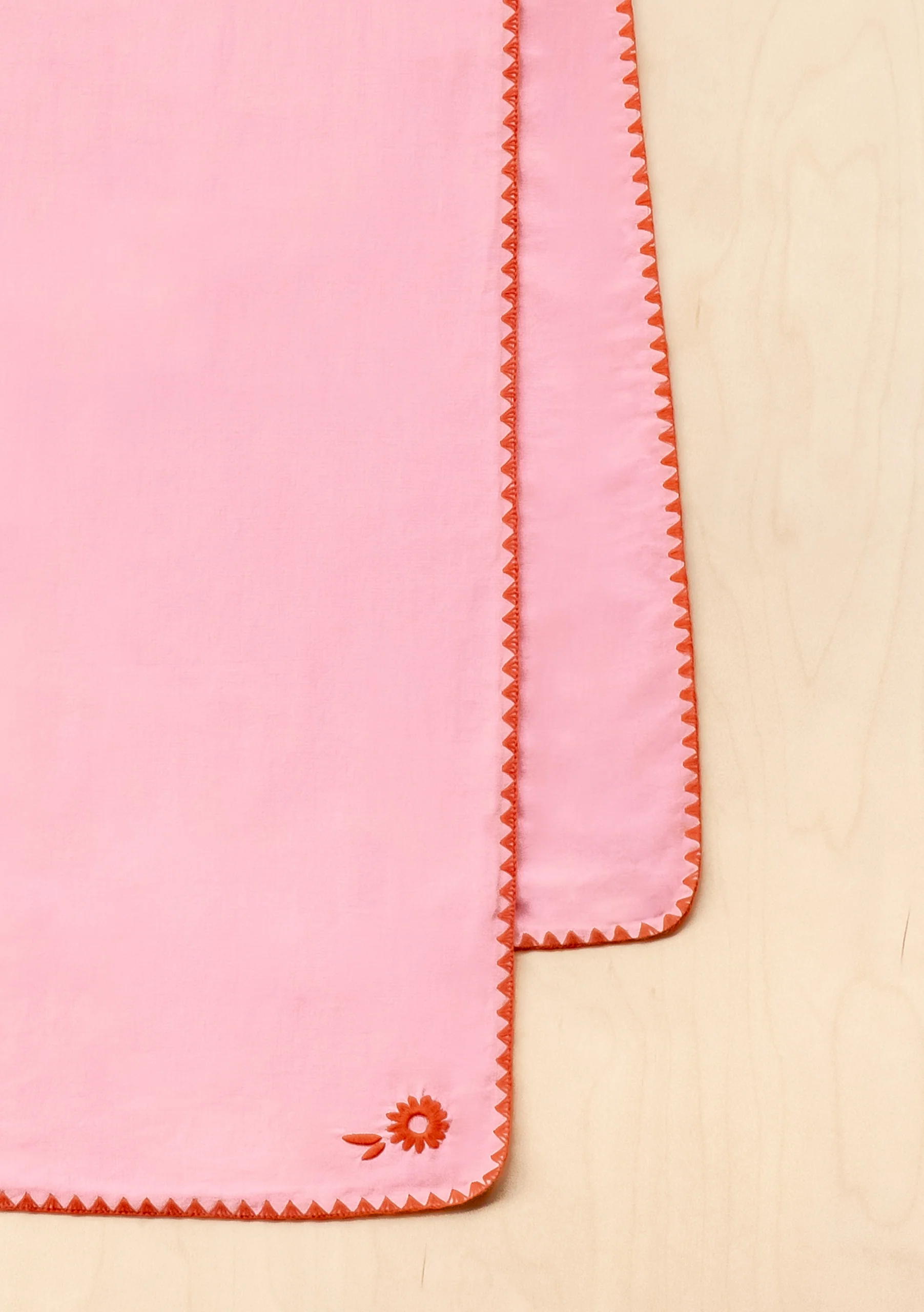 Cotton & Linen Table Runner in Pink - Image 3