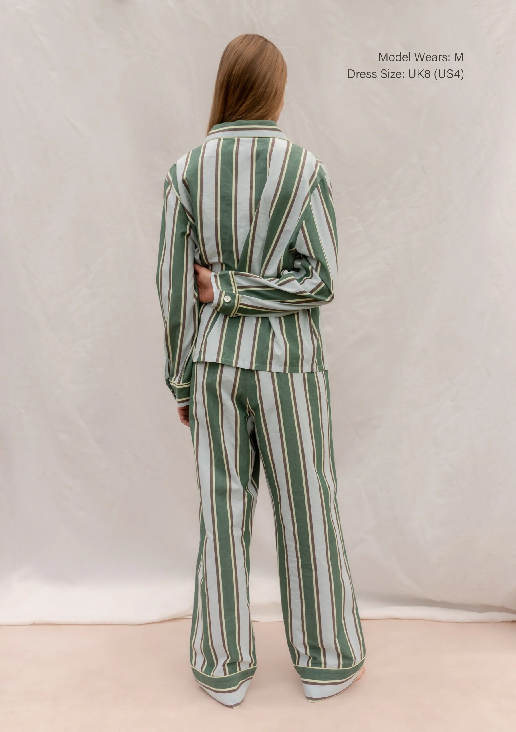 Cotton Pyjamas in Blue Stripe - Image 6