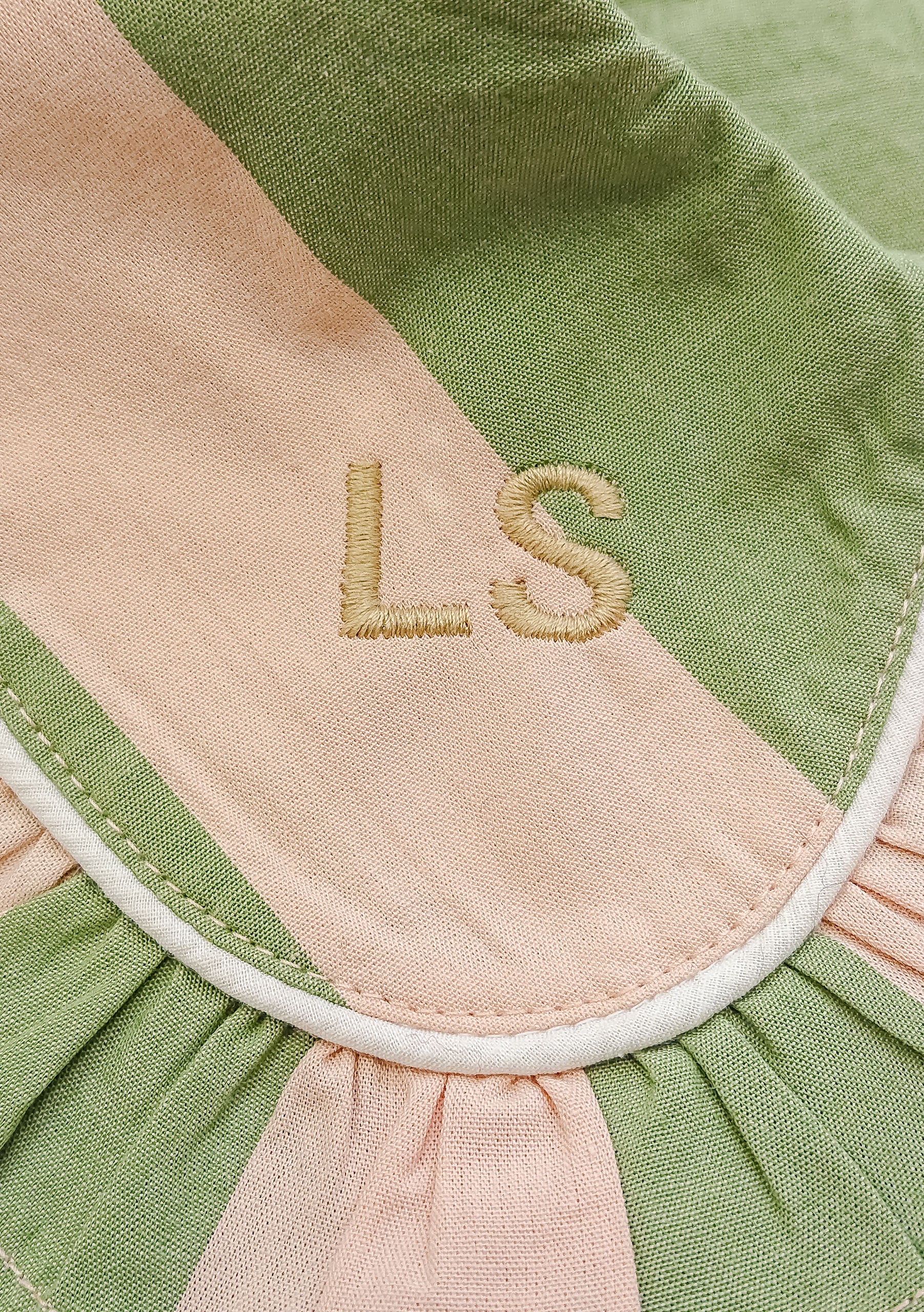 Cropped Cotton Pyjamas in Green Stripe - Image 6