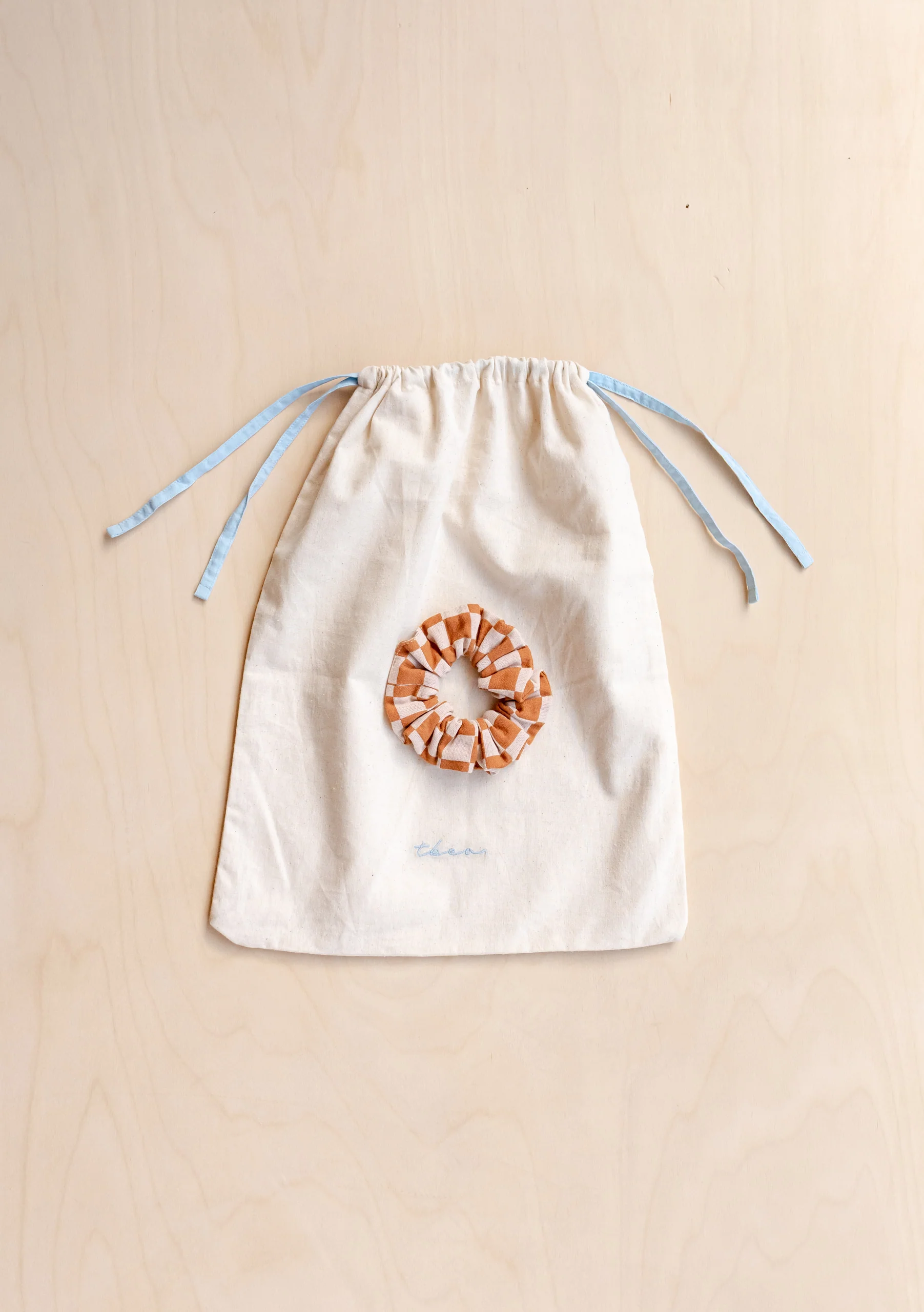 Cotton Pyjamas in Honey Checkerboard - Image 6