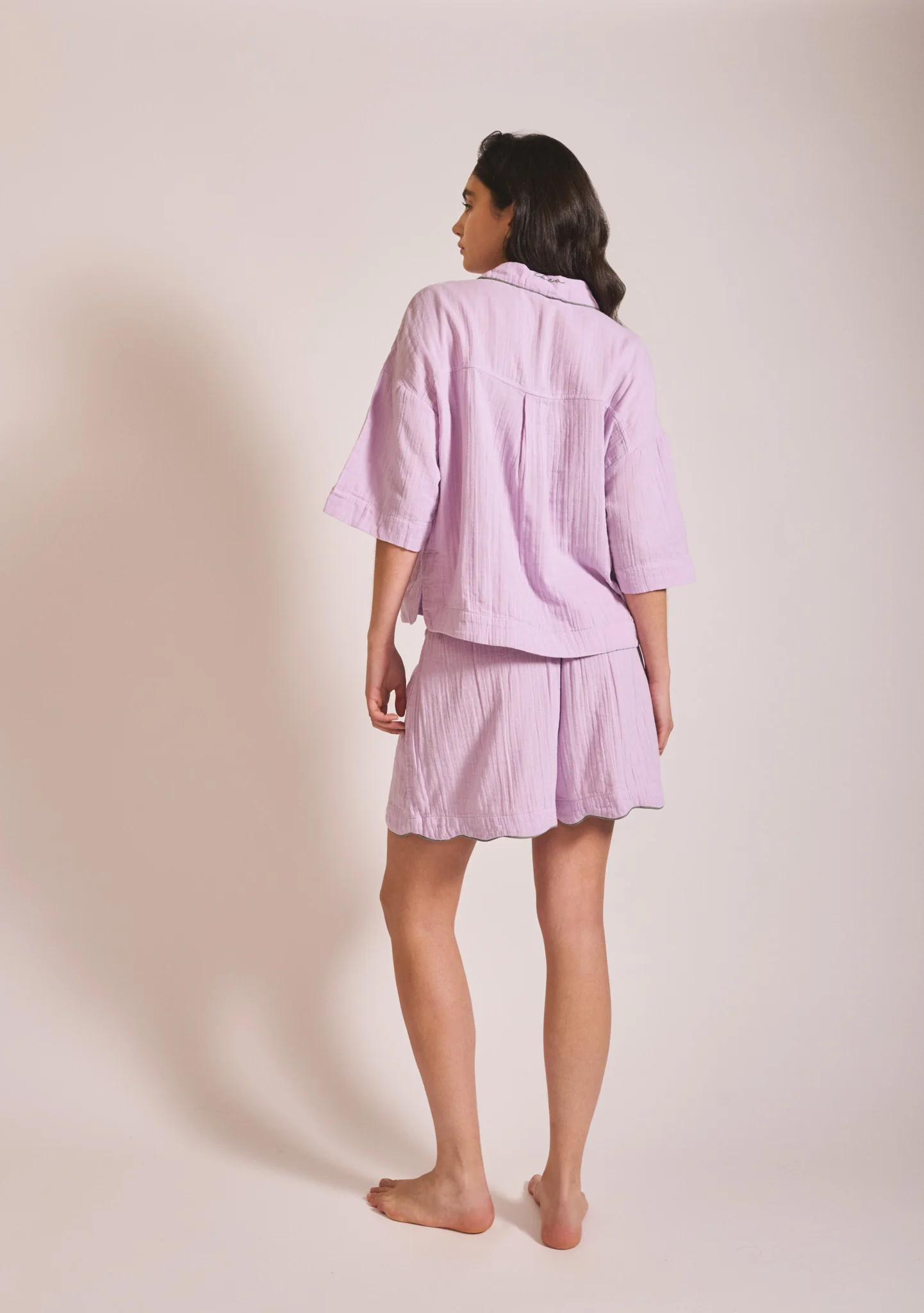 Cotton Pyjamas in Lilac - Image 3