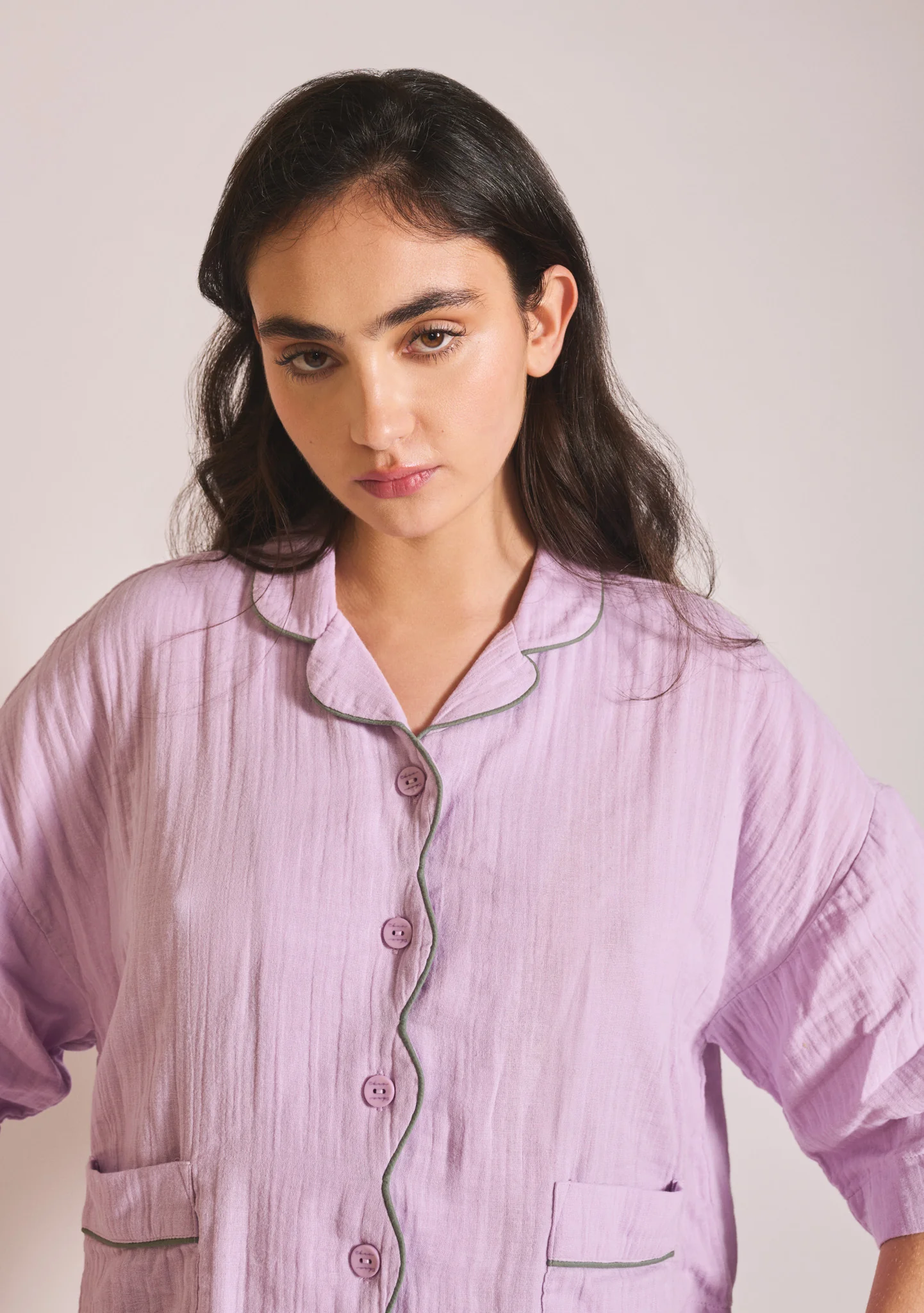 Cotton Pyjamas in Lilac - Image 4