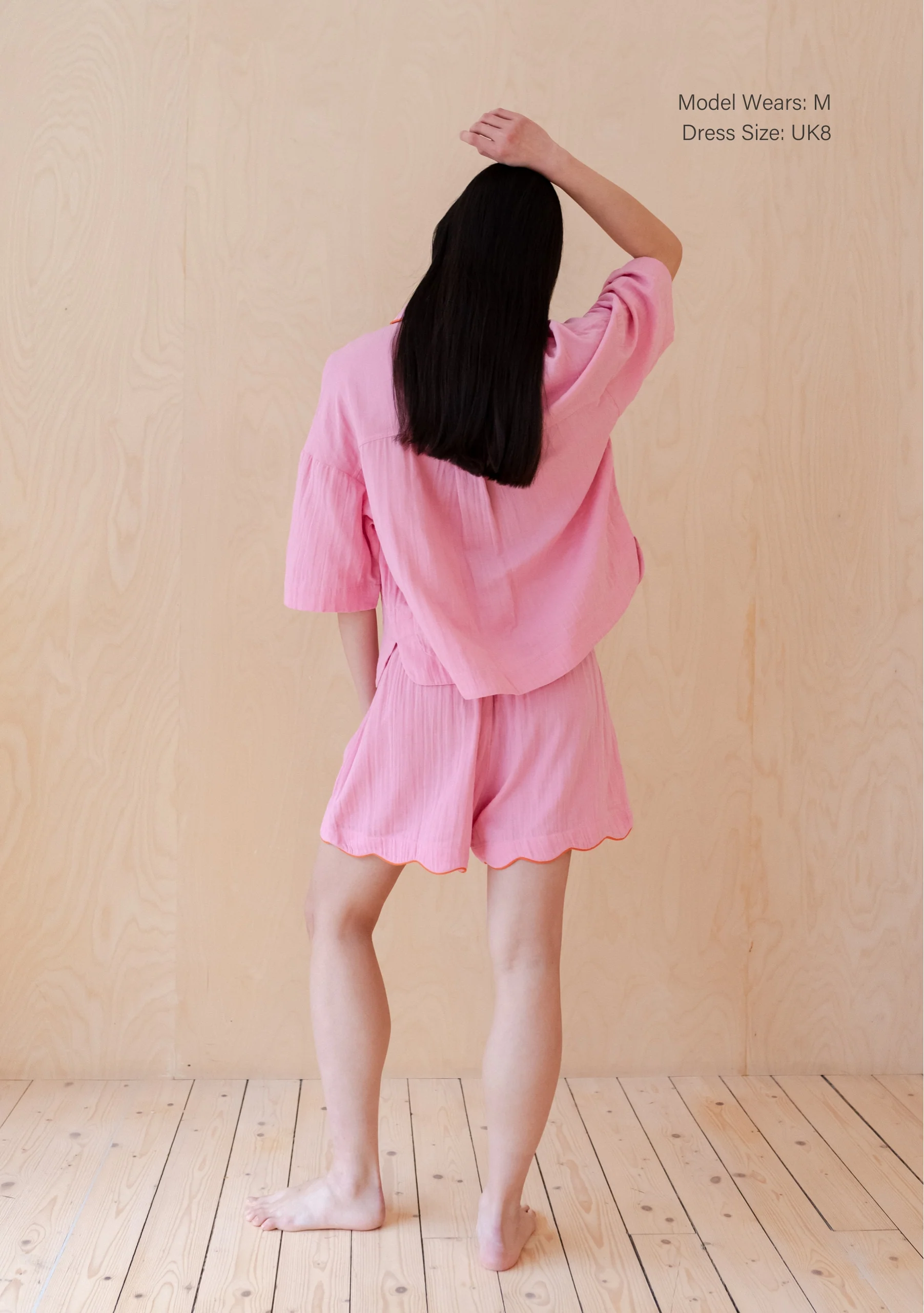Cotton Pyjamas in Pink Scallop - Image 4