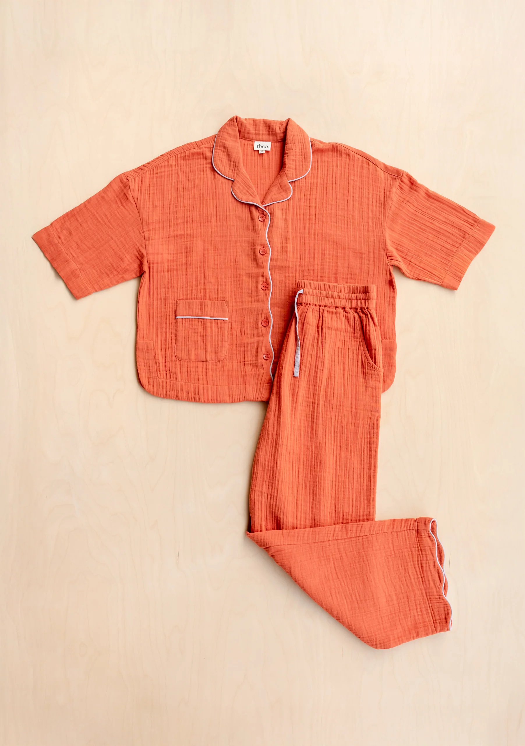 Cotton Pyjamas in Rust - Image 2