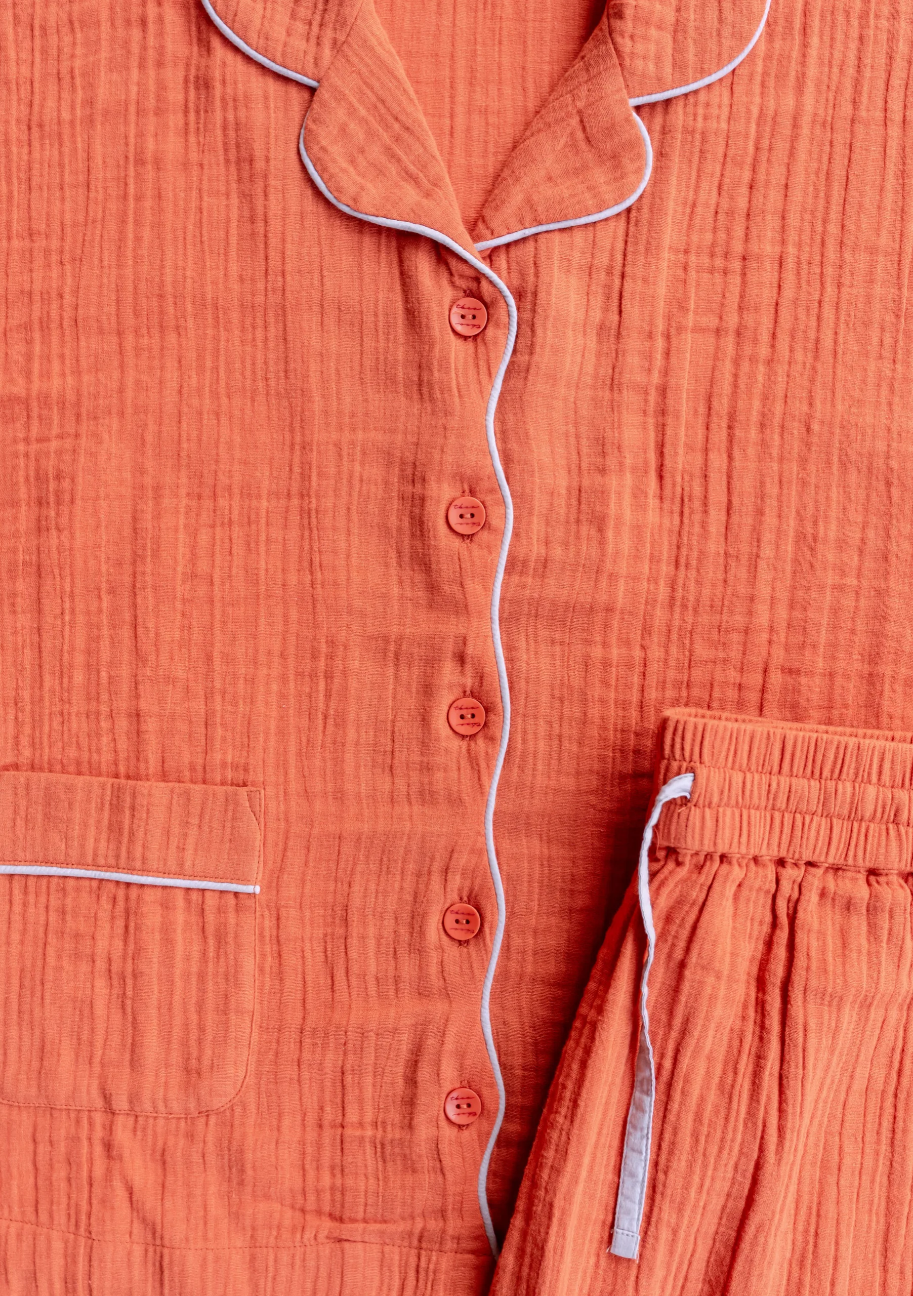 Cotton Pyjamas in Rust - Image 5