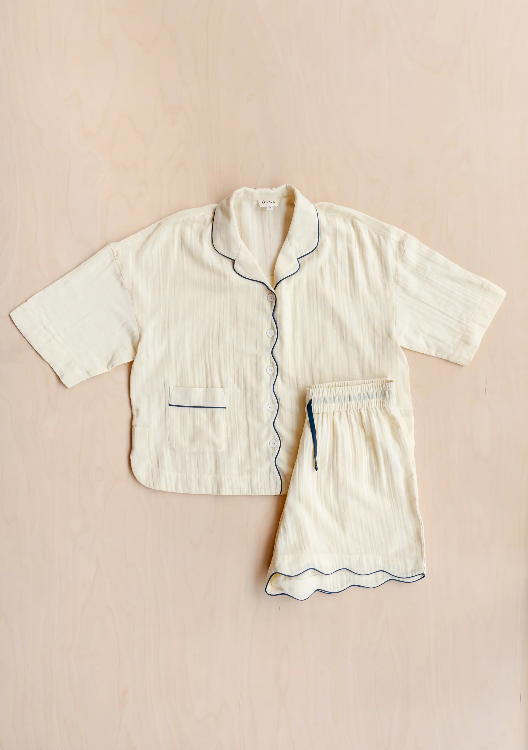Cotton Pyjamas in Buttermilk - Image 3