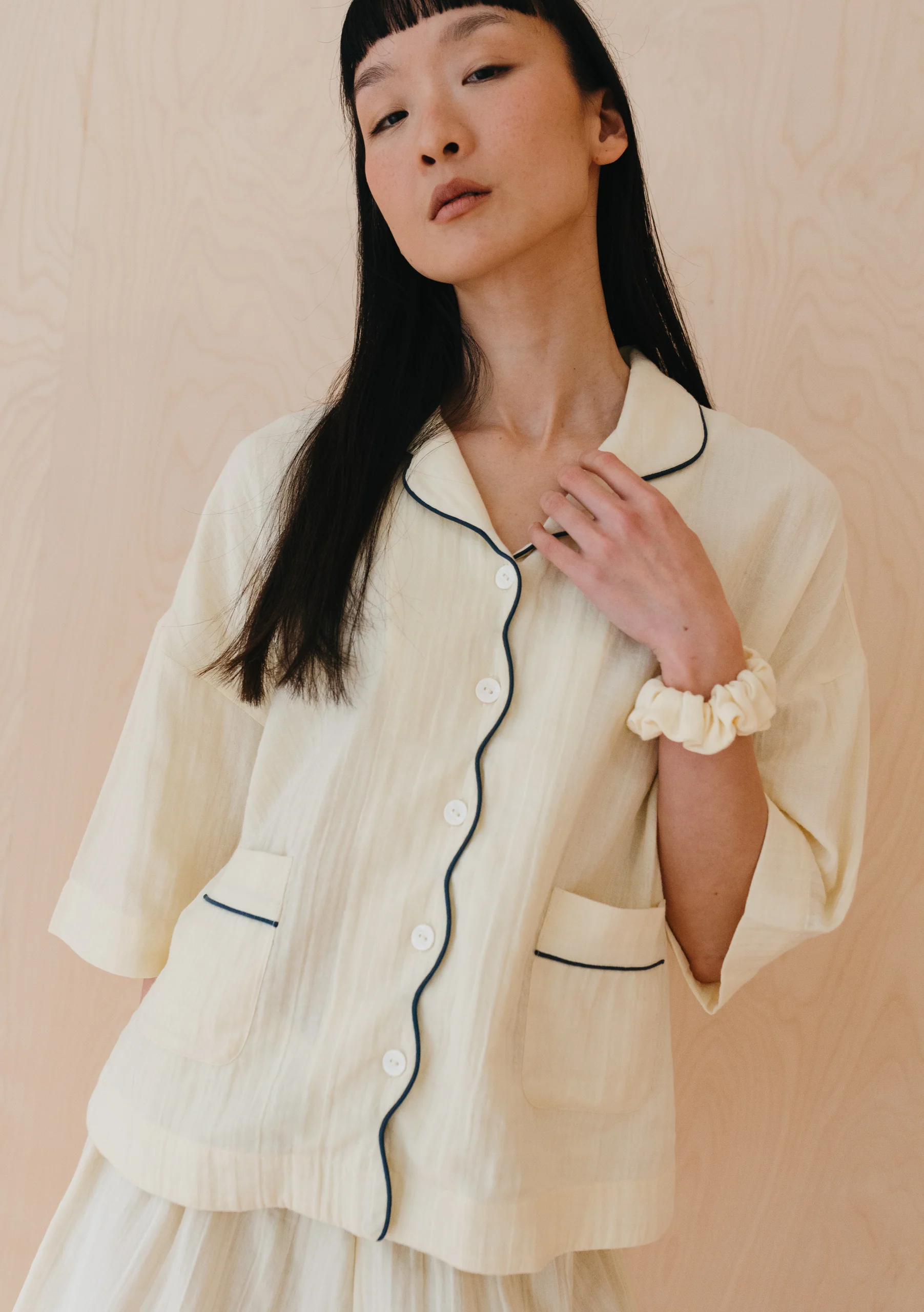 Cotton Pyjamas in Buttermilk - Image 5