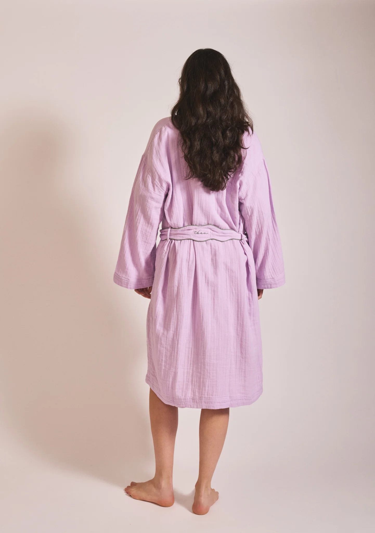 Cotton Robe in Lilac - Image 2