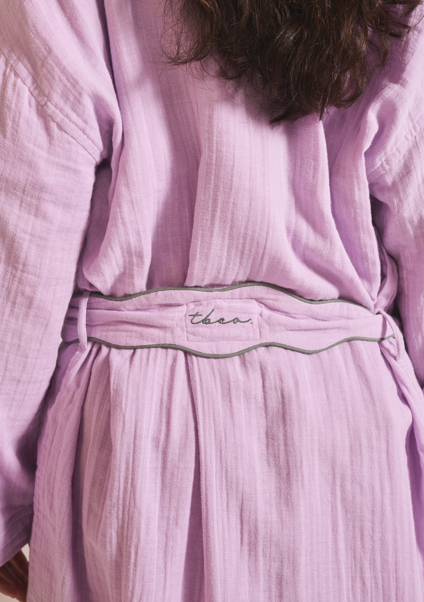 Cotton Robe in Lilac - Image 3