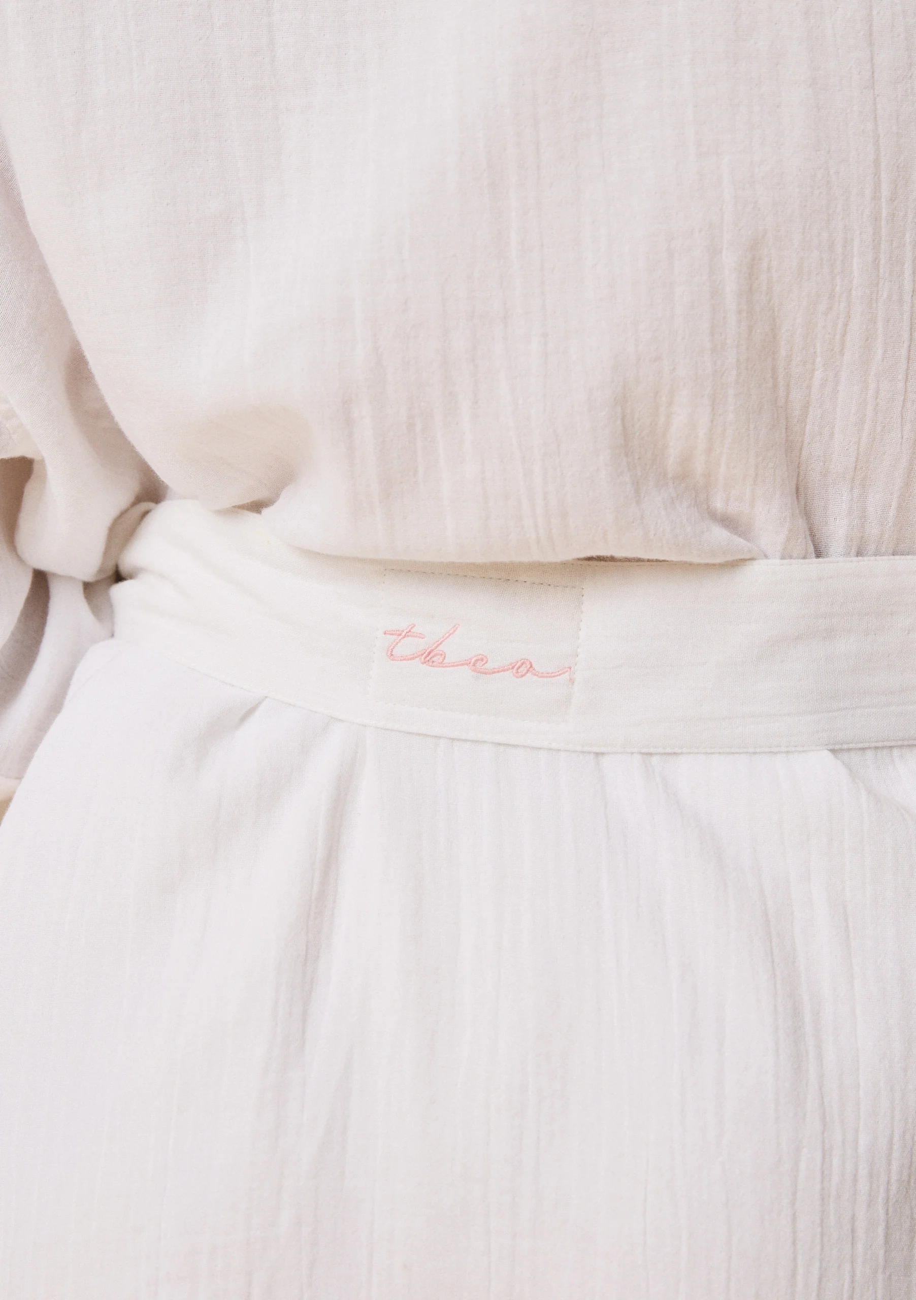 Cotton Robe in White Ruffle - Image 5