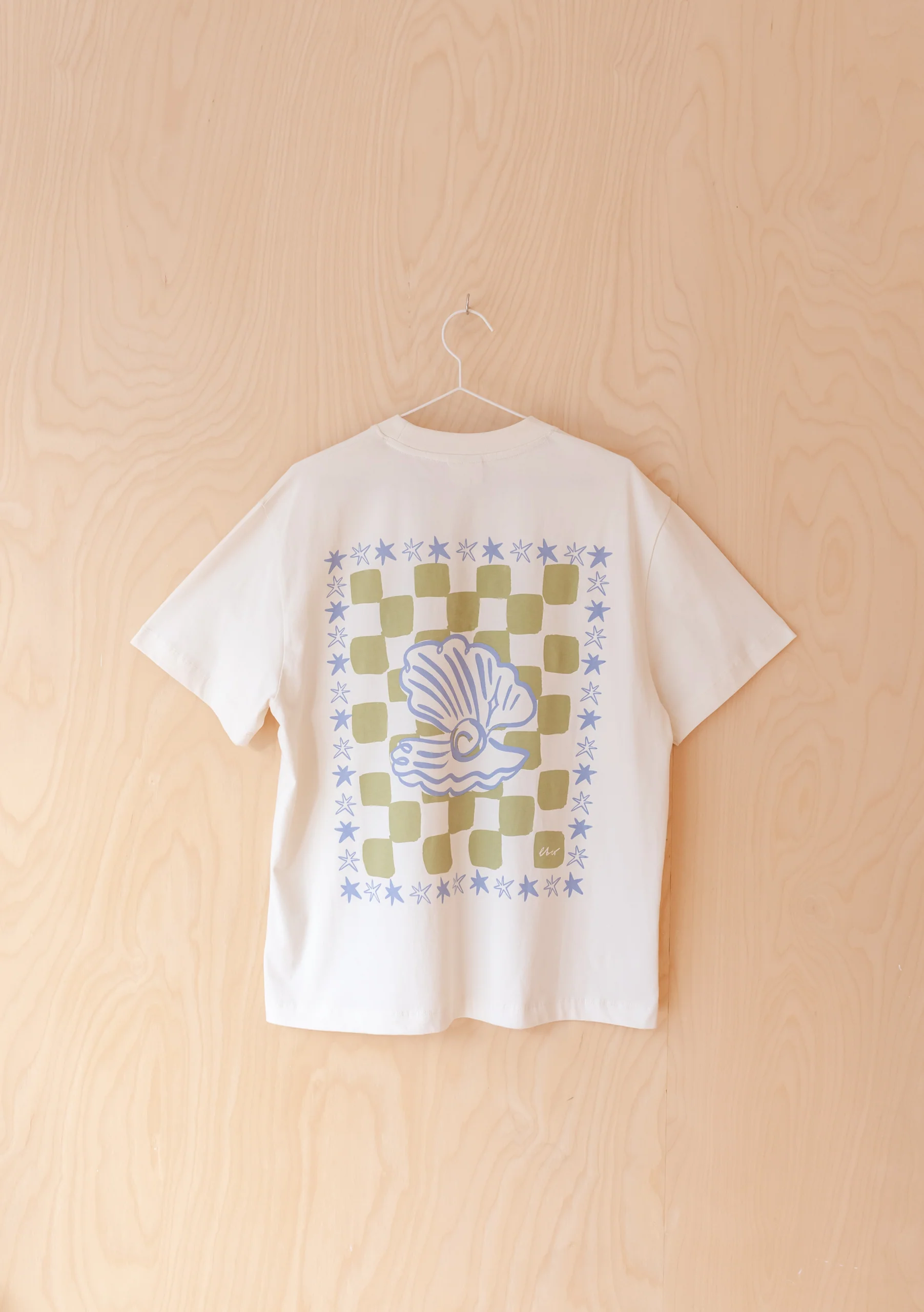 Cotton T-Shirt in Ecru Shell - Image 3