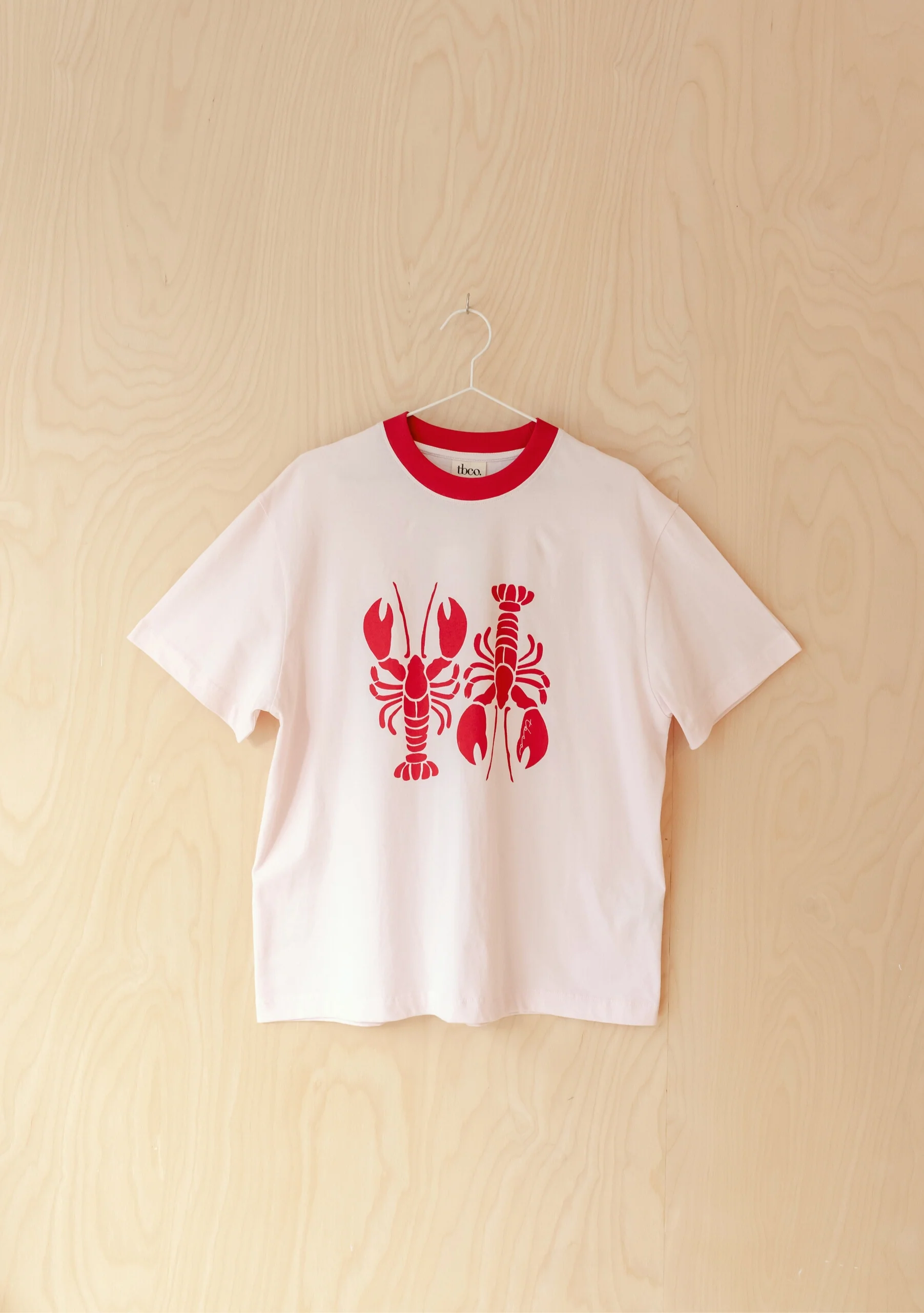 Cotton T-Shirt in Pink Lobster - Image 2