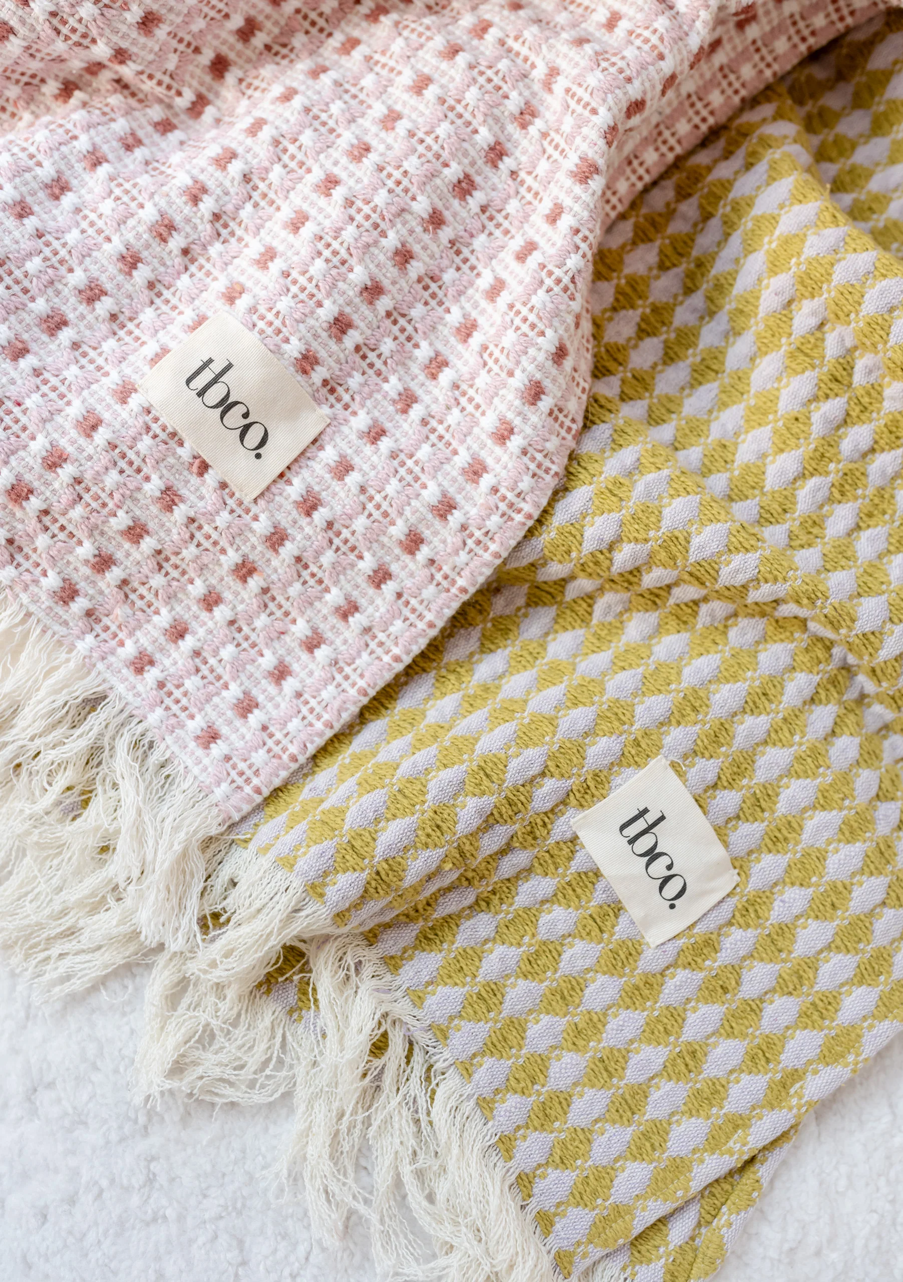 Cotton Throw in Olive Argyle - Image 3