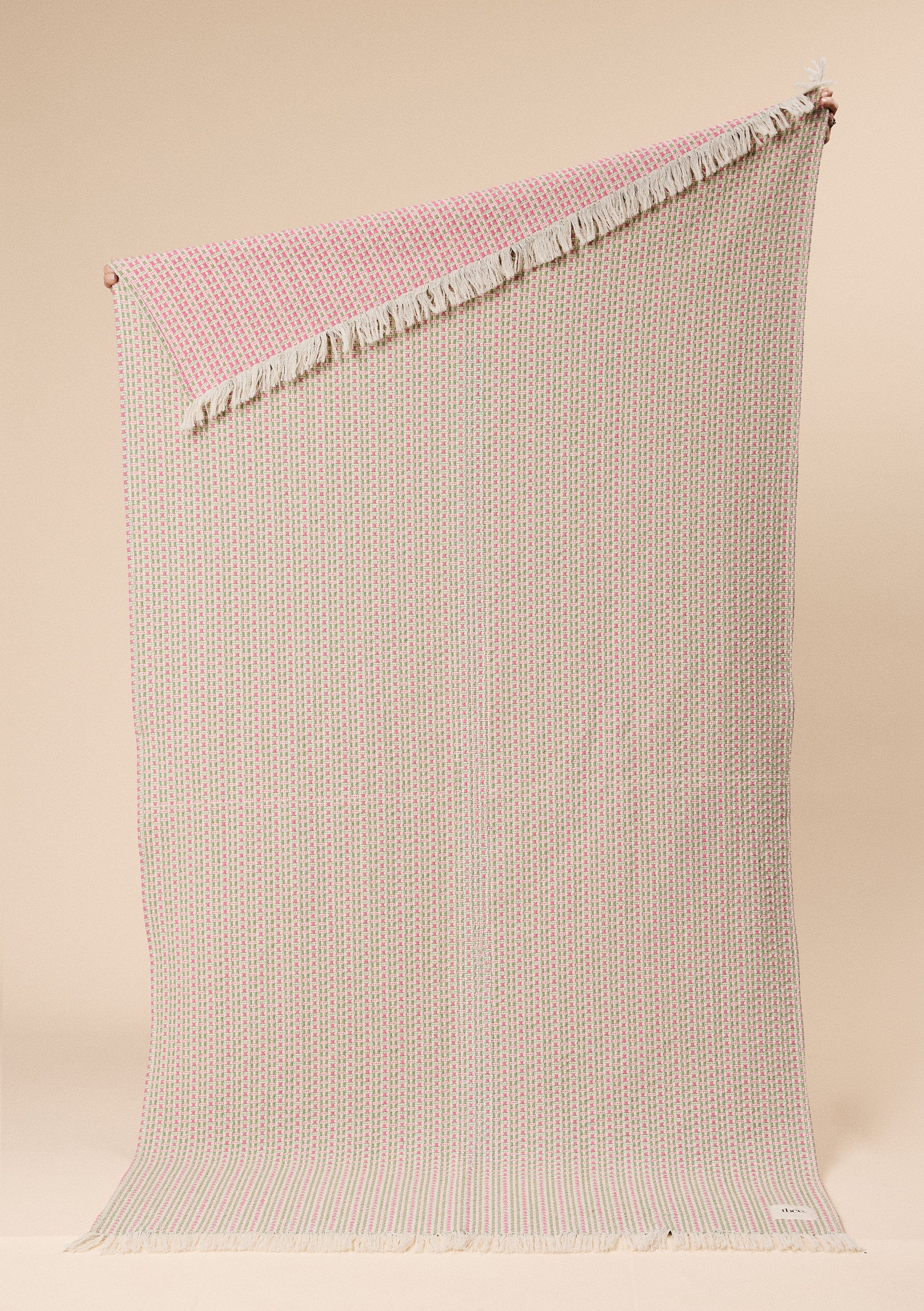Cotton Throw in Rose Geometric - Image 3