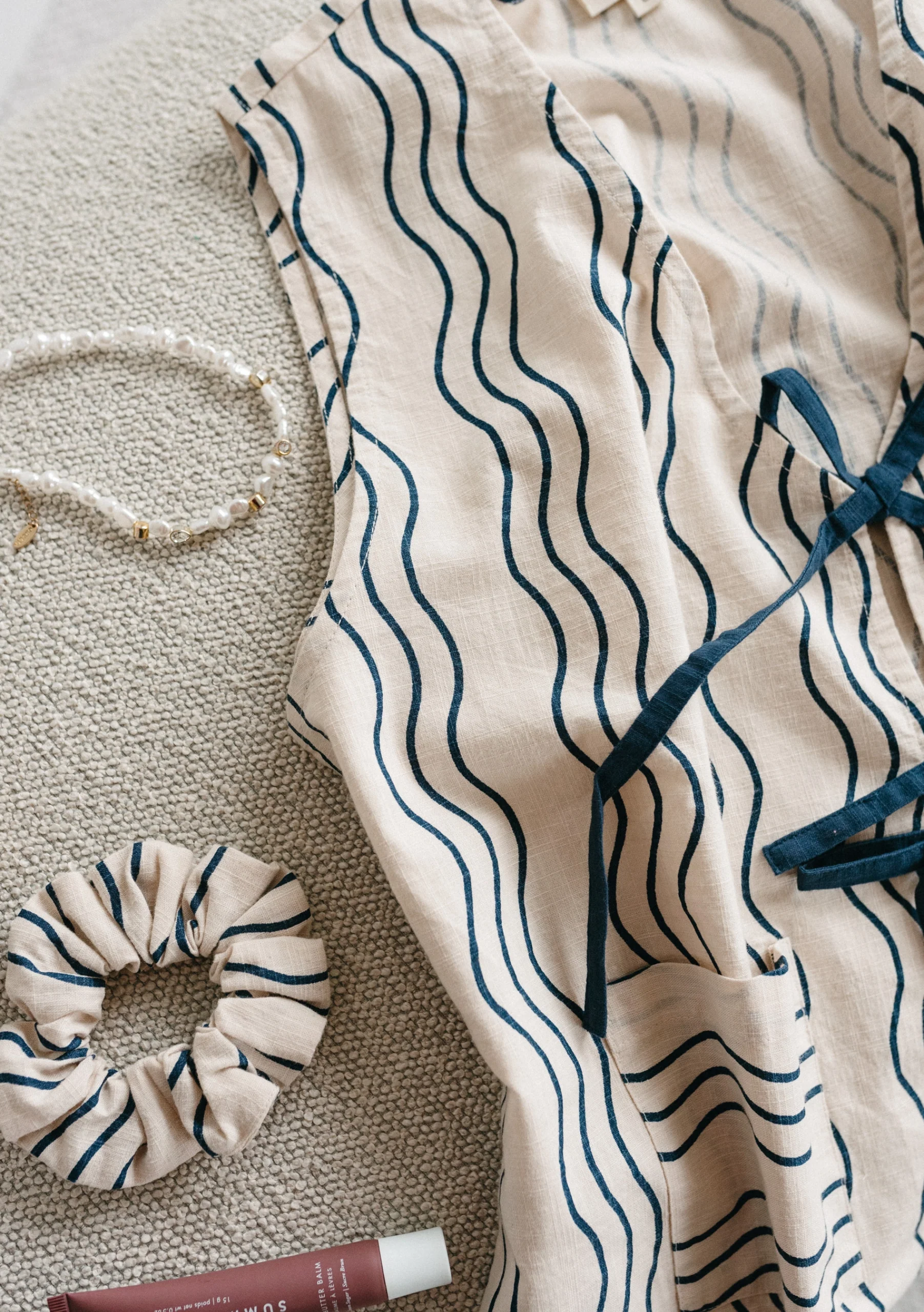 Cotton Tie Top in Blue Wave - Image 4