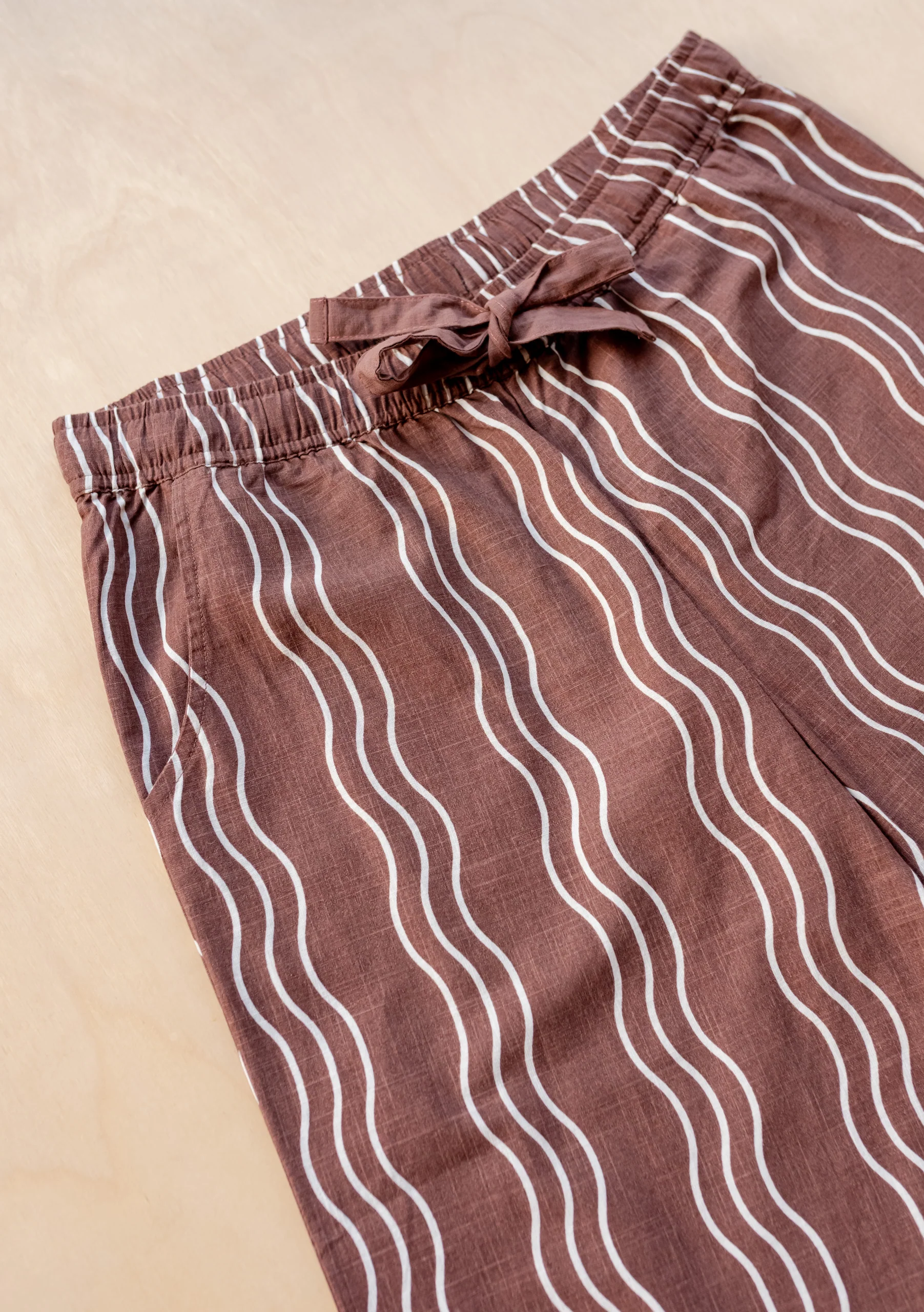 Cotton Trousers in Brown Wave - Image 5