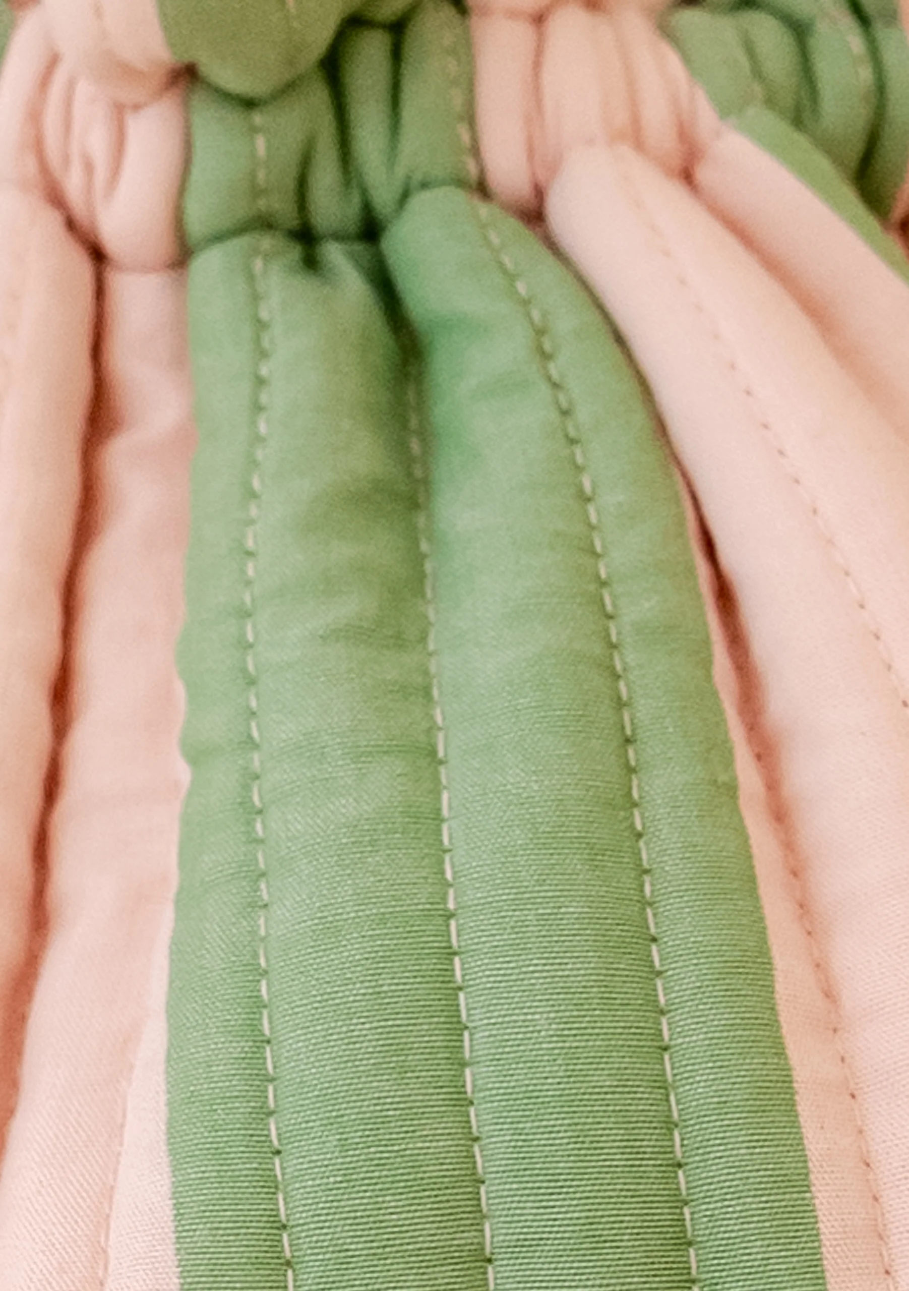 Cotton Wash Bag in Green Stripe - Image 3
