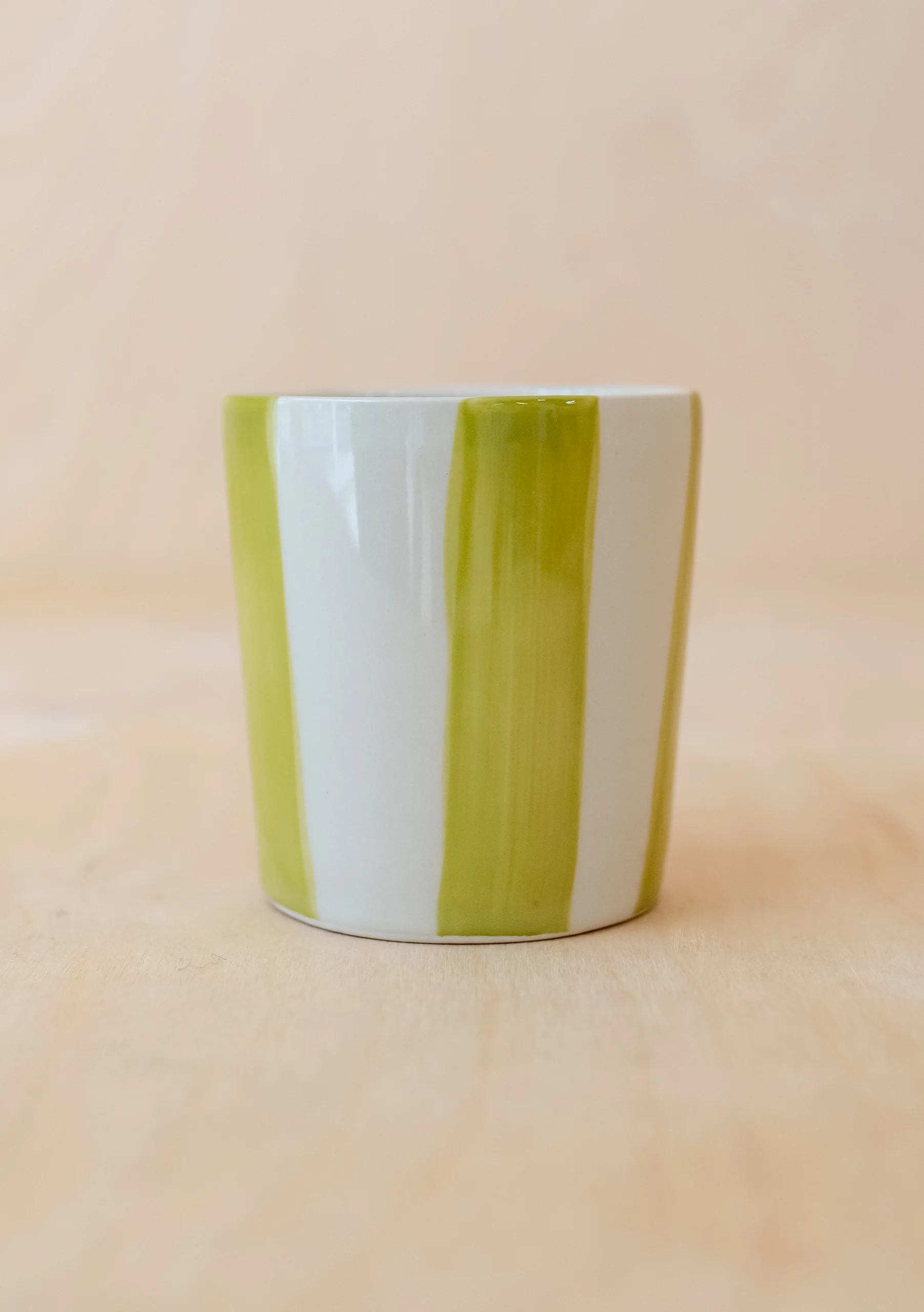 Green Stripe Hand-Painted Mug