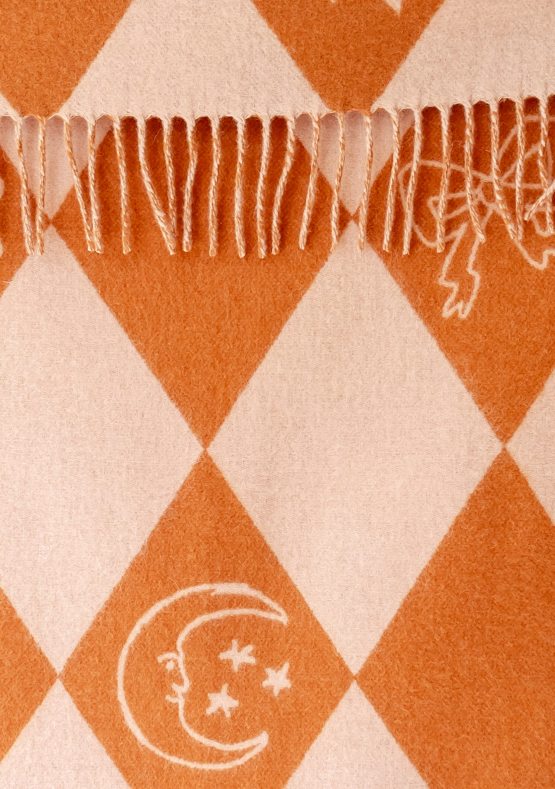 Lambswool Baby Blanket in Harlequin Jacquard - Image 3