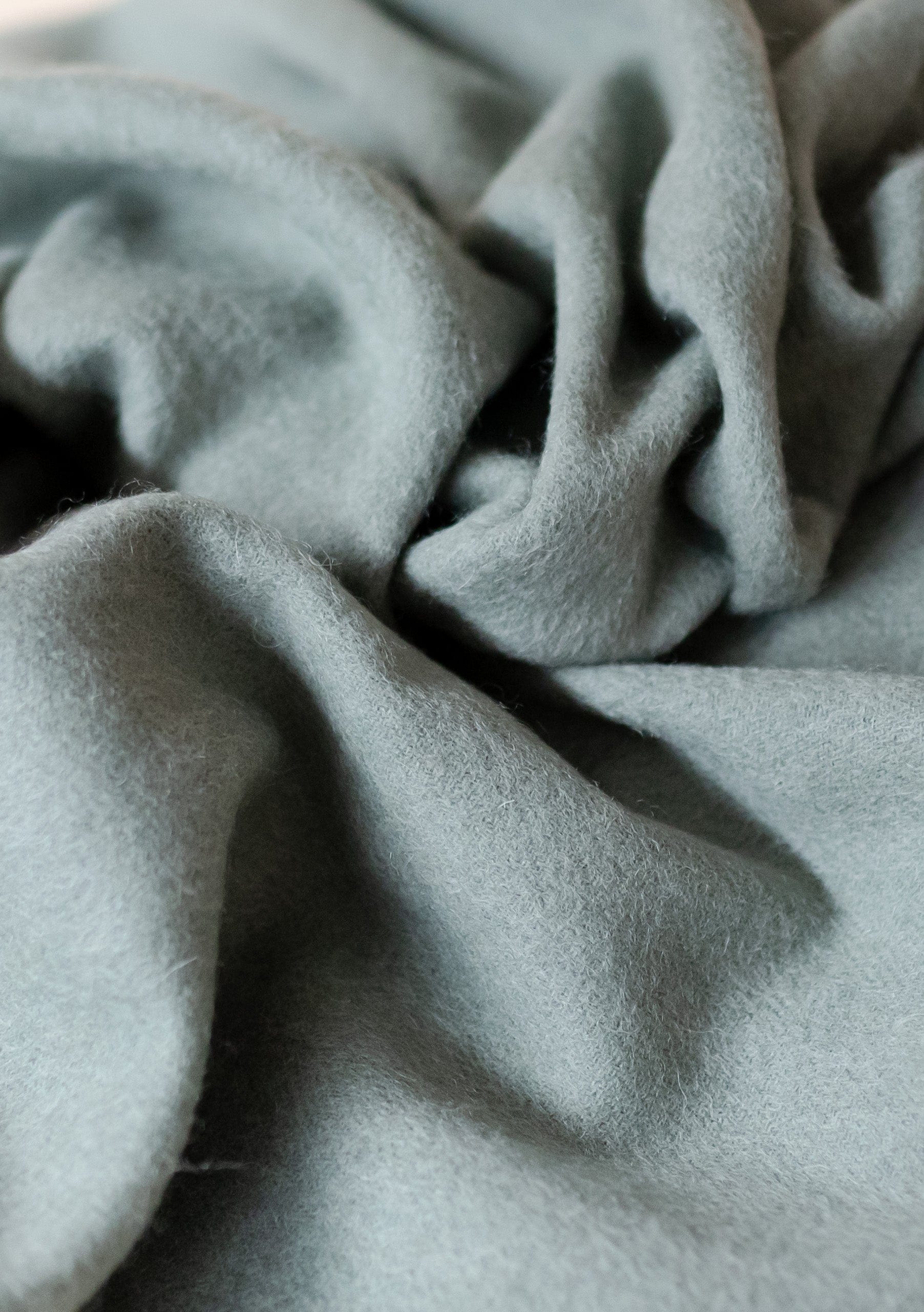 Lambswool Blanket in Sage Melange - Image 3