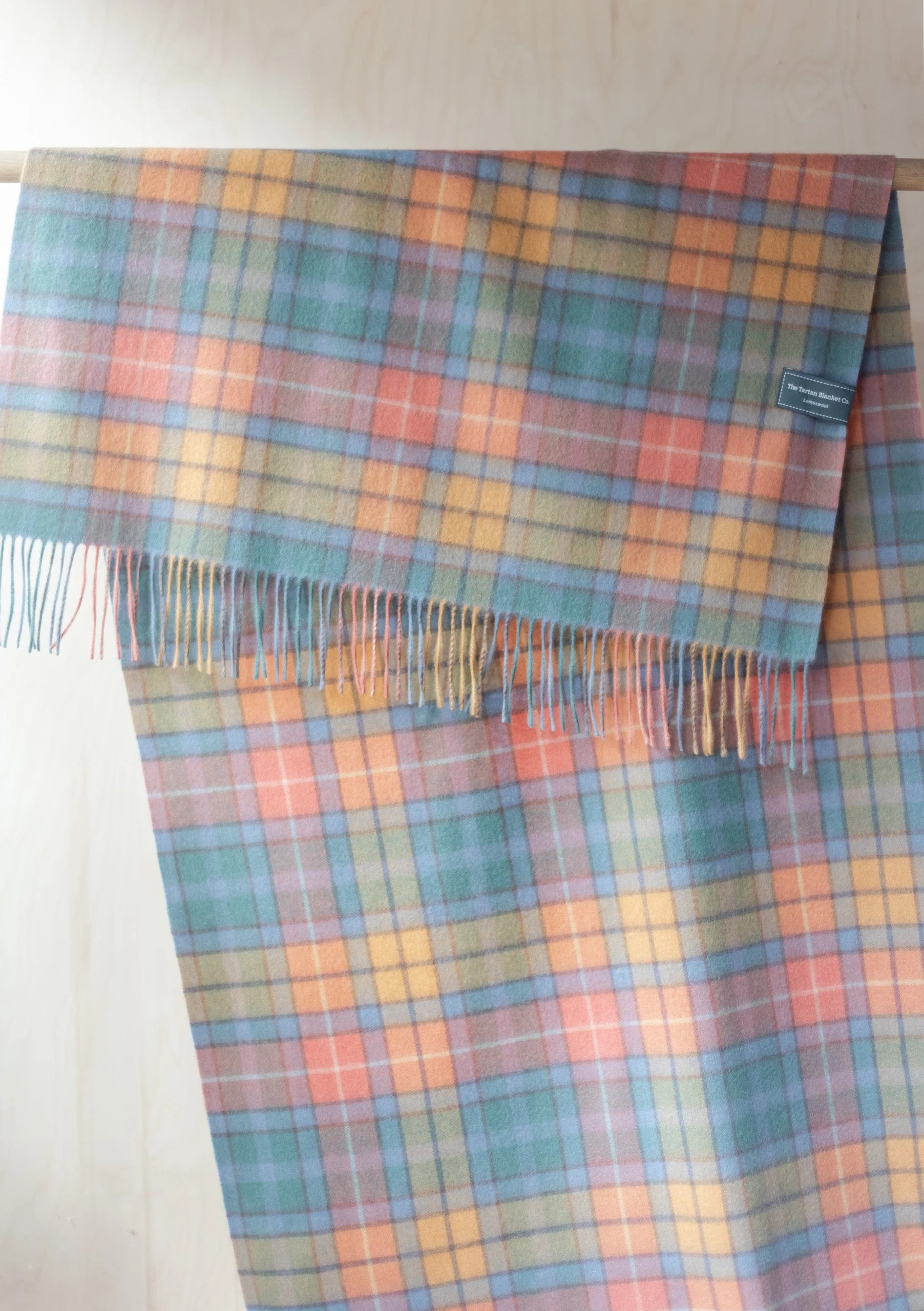 Lambswool Blanket Scarf in Buchanan Antique Tartan - Image 3