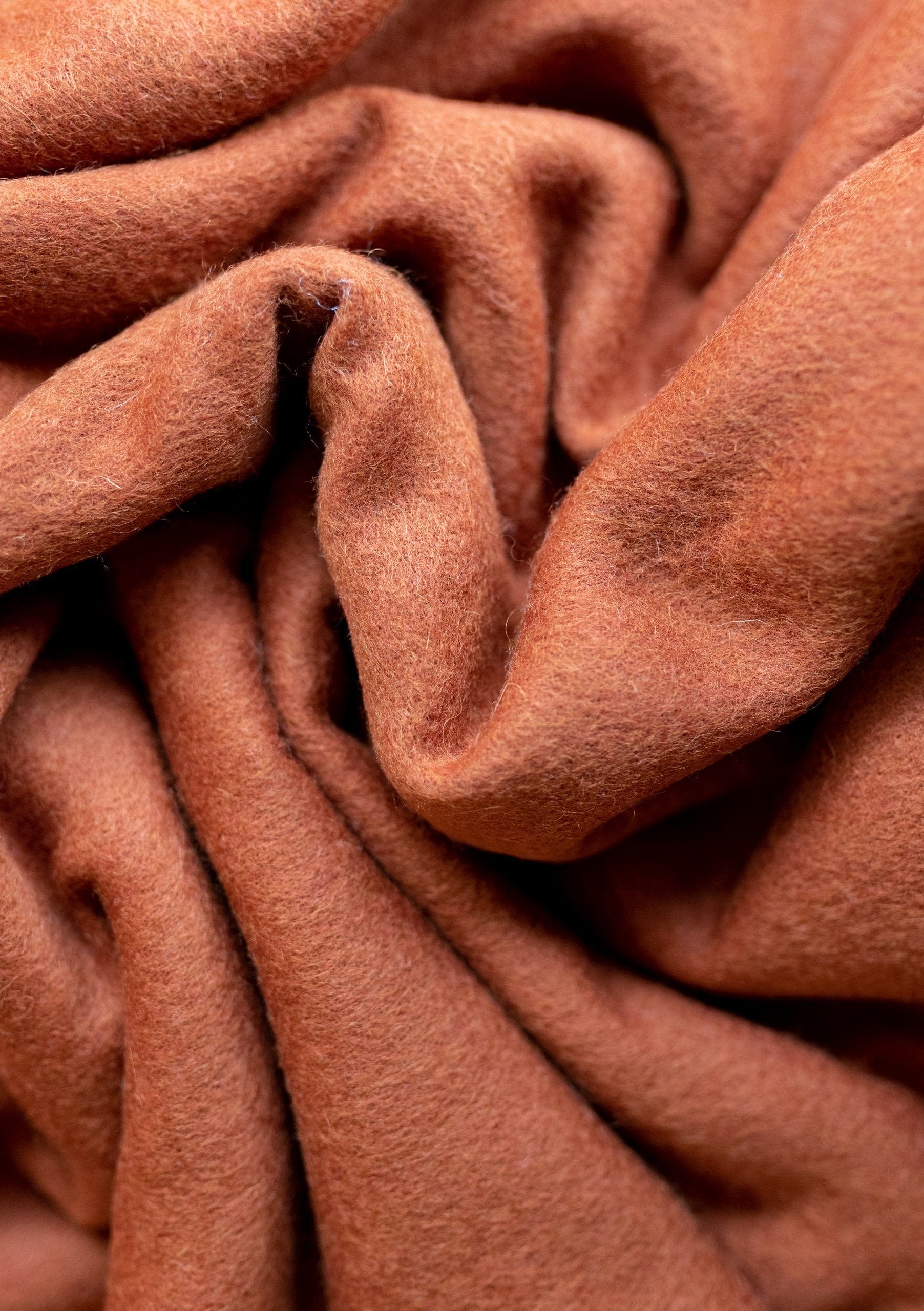 Lambswool Blanket Scarf in Rust Melange - Image 2
