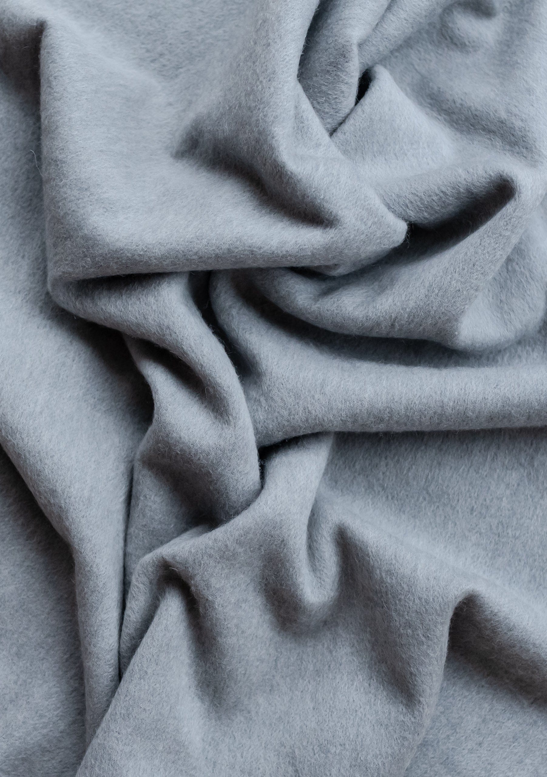 Lambswool Oversized Scarf in Light Grey Melange - Image 3