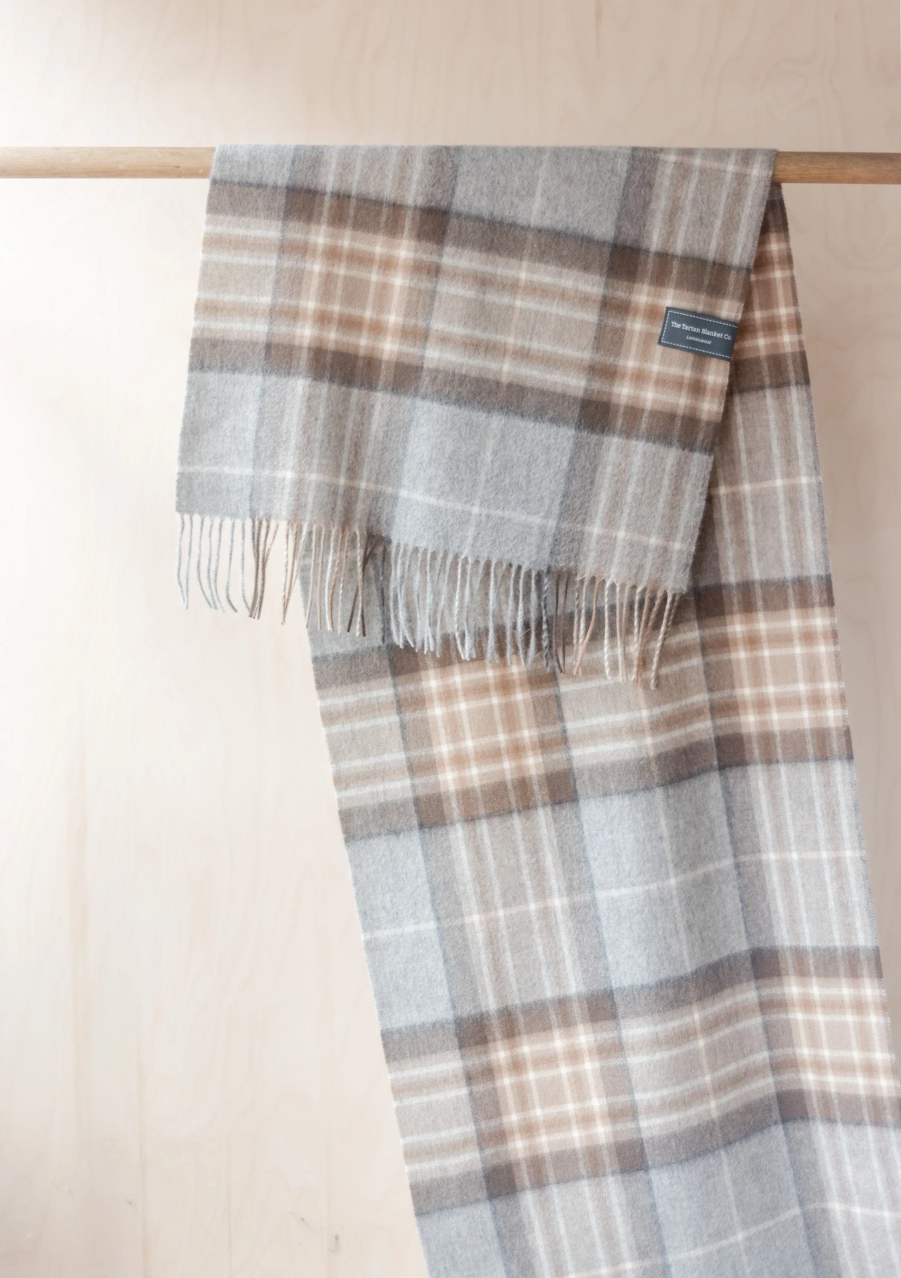 Lambswool Oversized Scarf in Mackellar Tartan - Image 3