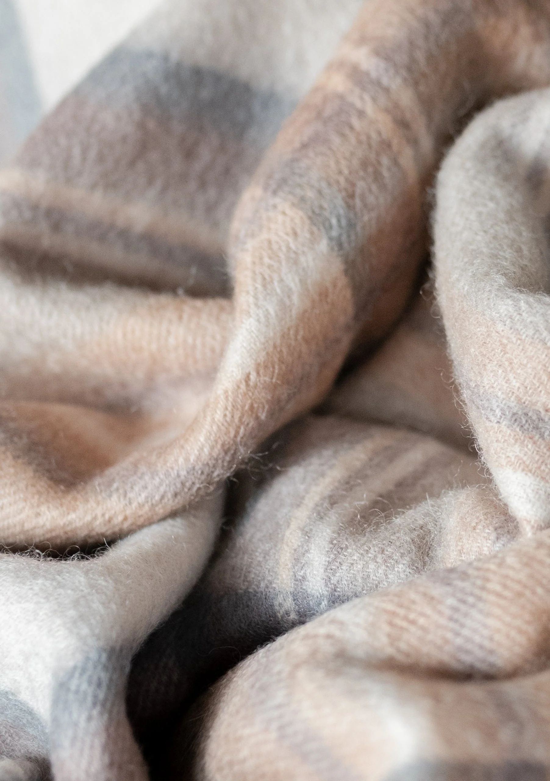 Lambswool Oversized Scarf in Stewart Natural Dress Tartan - Image 4