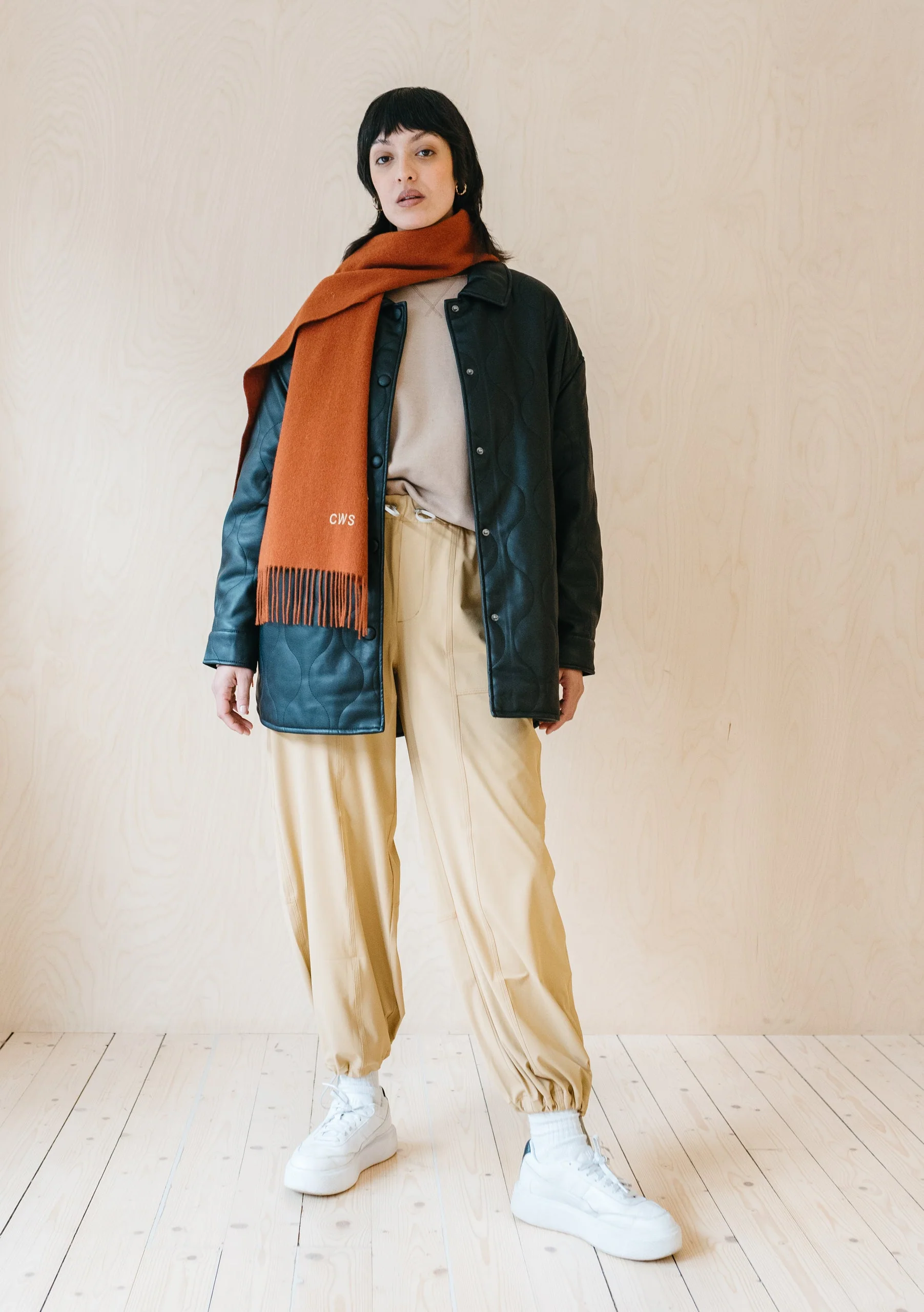Lambswool Scarf in Rust Melange - Image 2