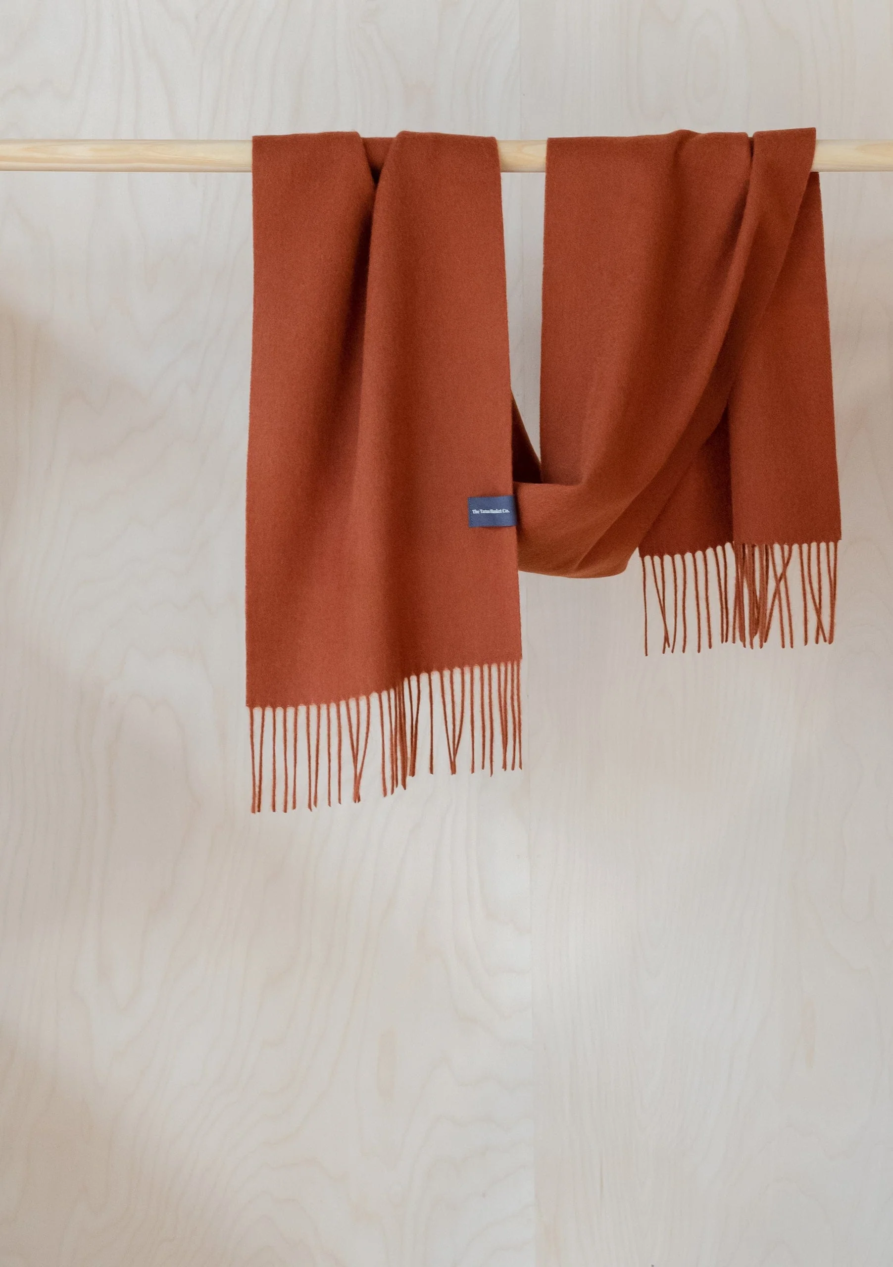 Lambswool Scarf in Rust Melange - Image 3