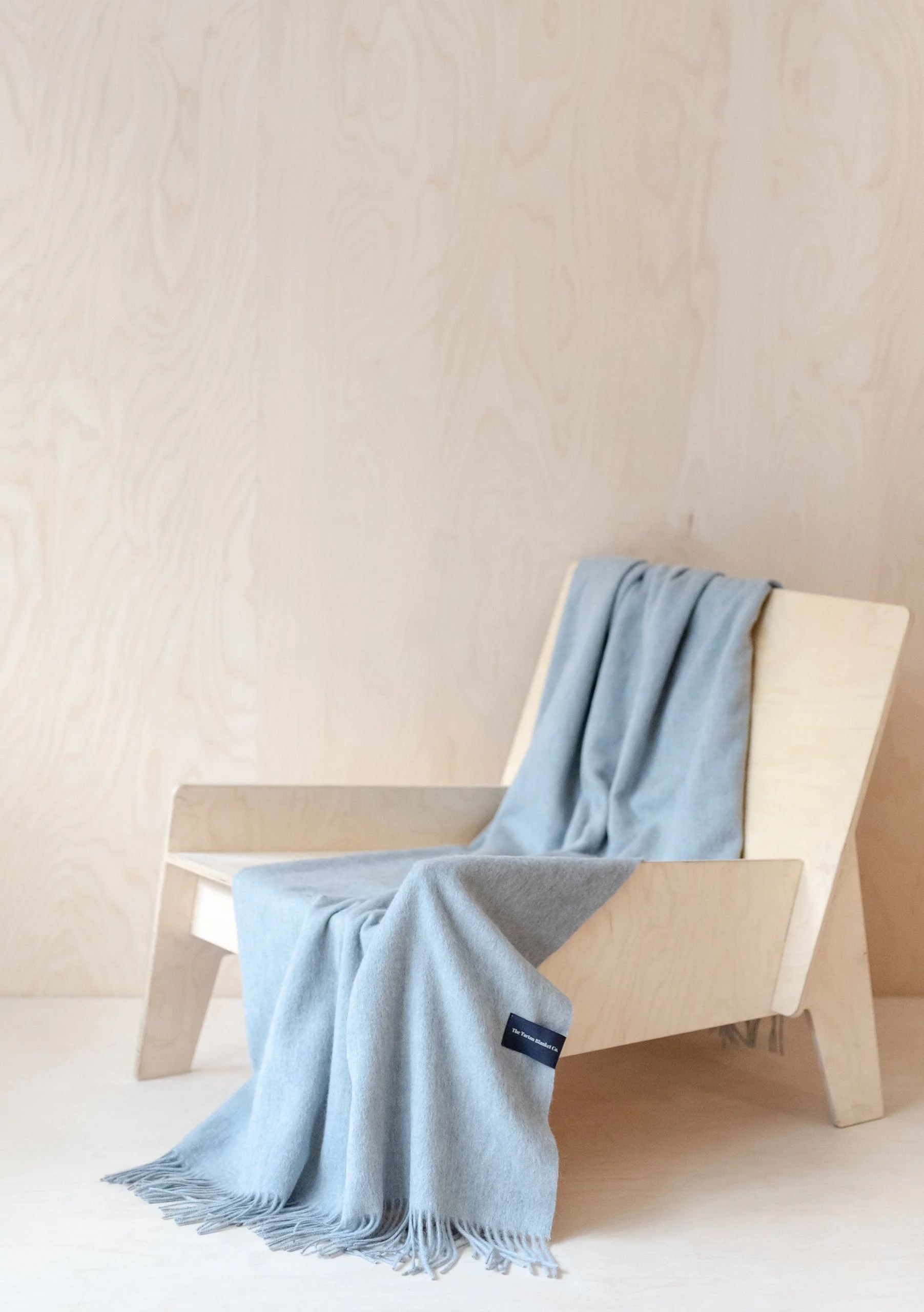 Lambswool Small Blanket in Light Grey Melange